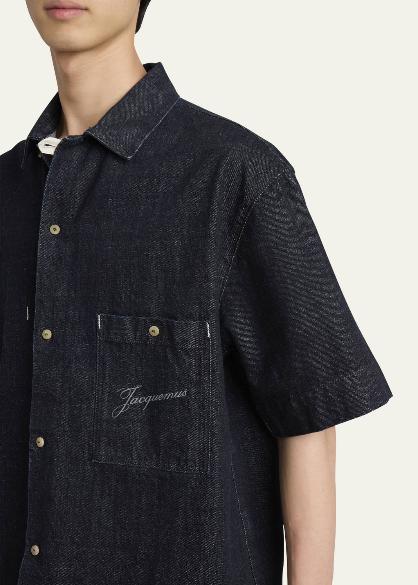 Jacquemus Men's de-Nîmes Denim Shirt Image 5 of 5