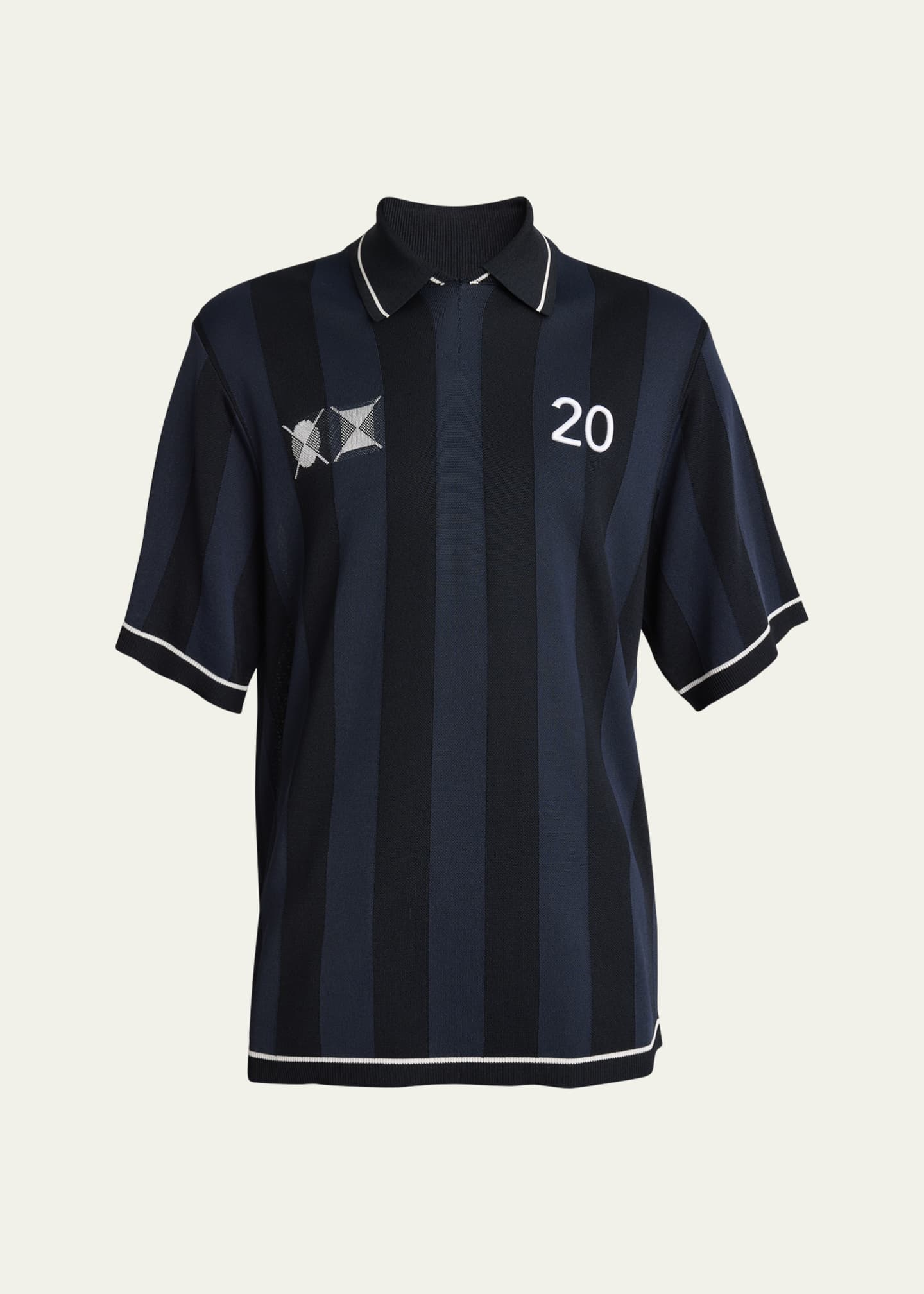 Jacquemus Men's Striped Club Polo Shirt Image 1 of 5