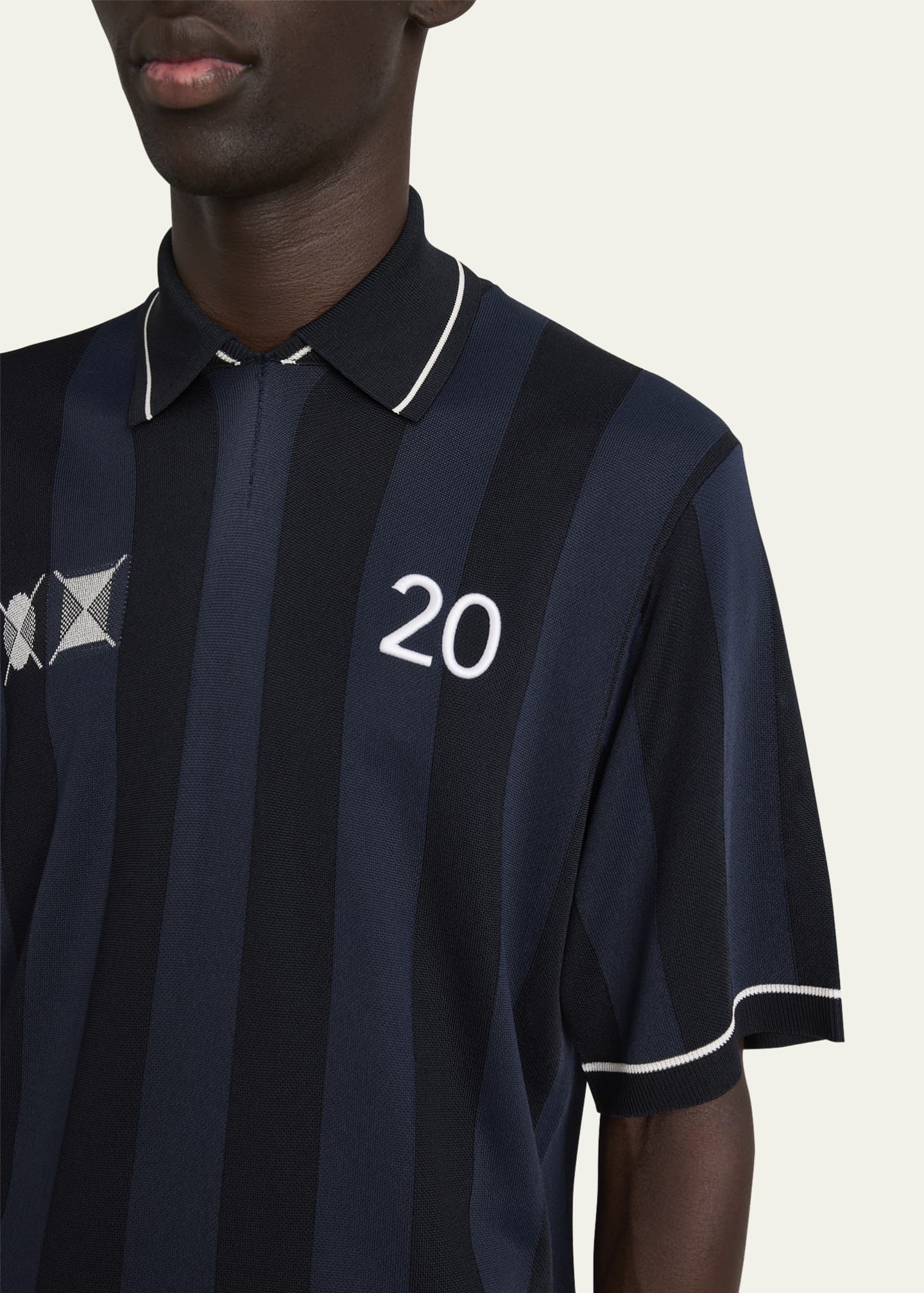 Jacquemus Men's Striped Club Polo Shirt Image 5 of 5