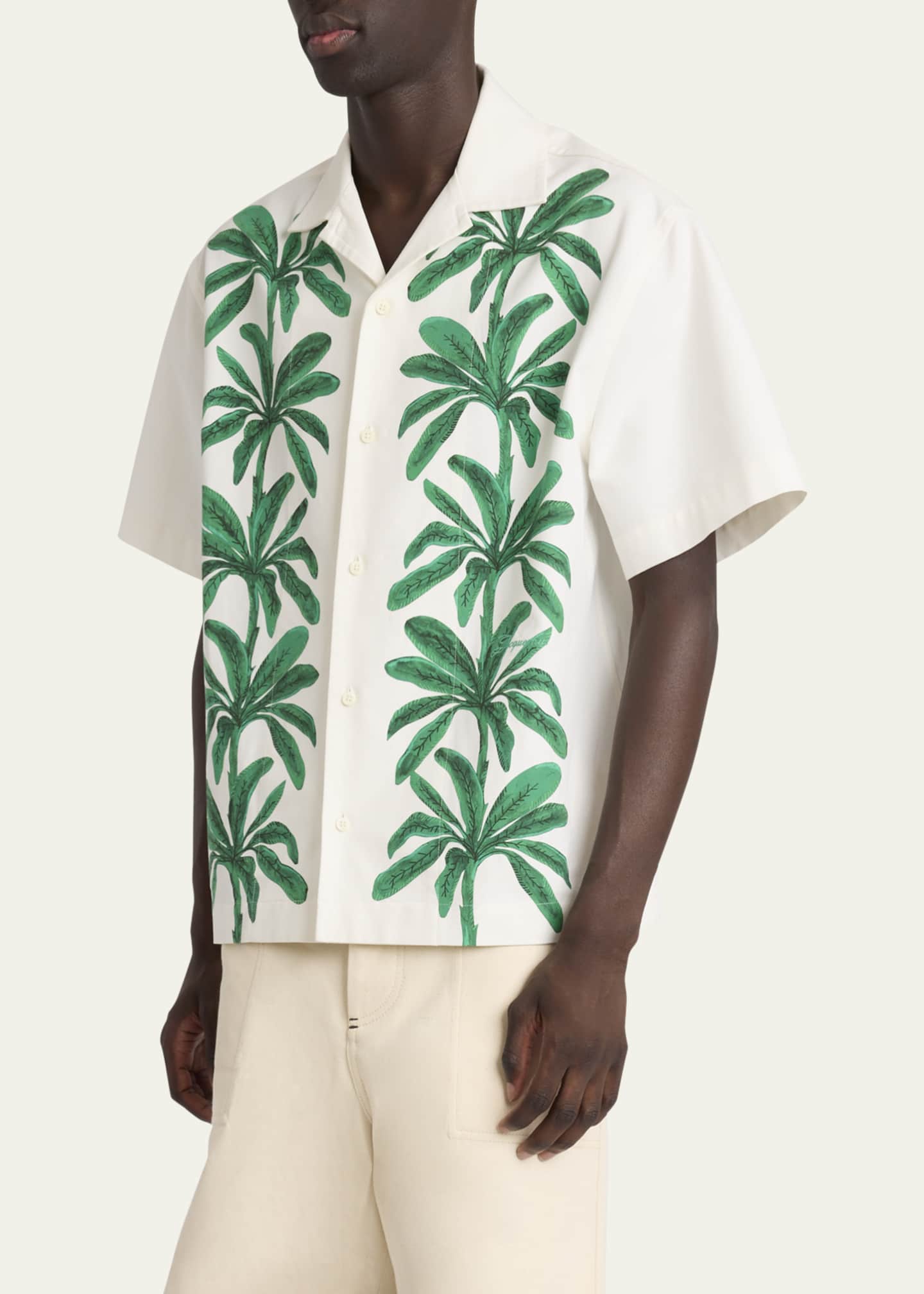 Jacquemus Men's La Chemise Jean Camp Shirt Image 4 of 5