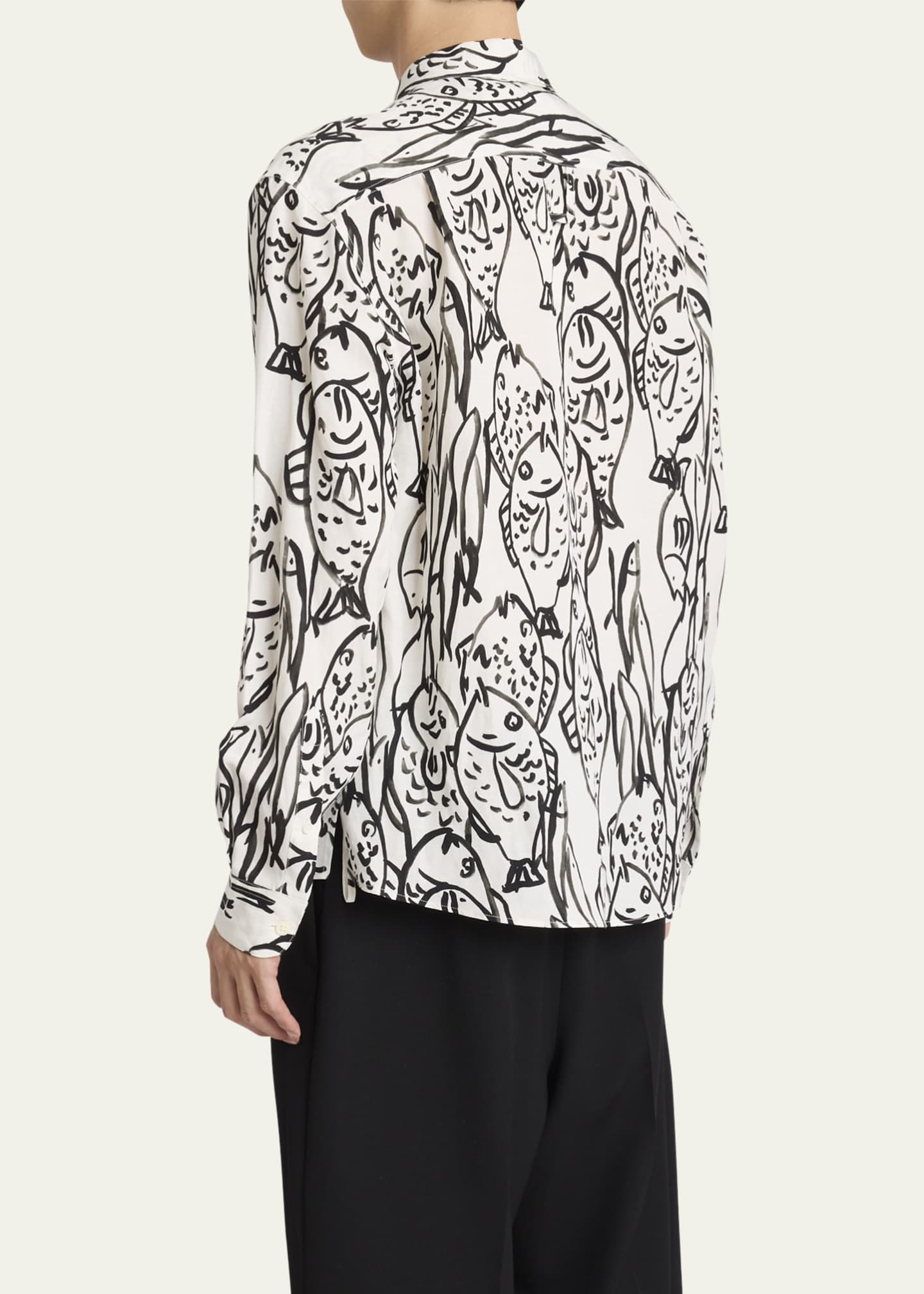 Jacquemus Men's Simon Fish Sport Shirt Image 3 of 5