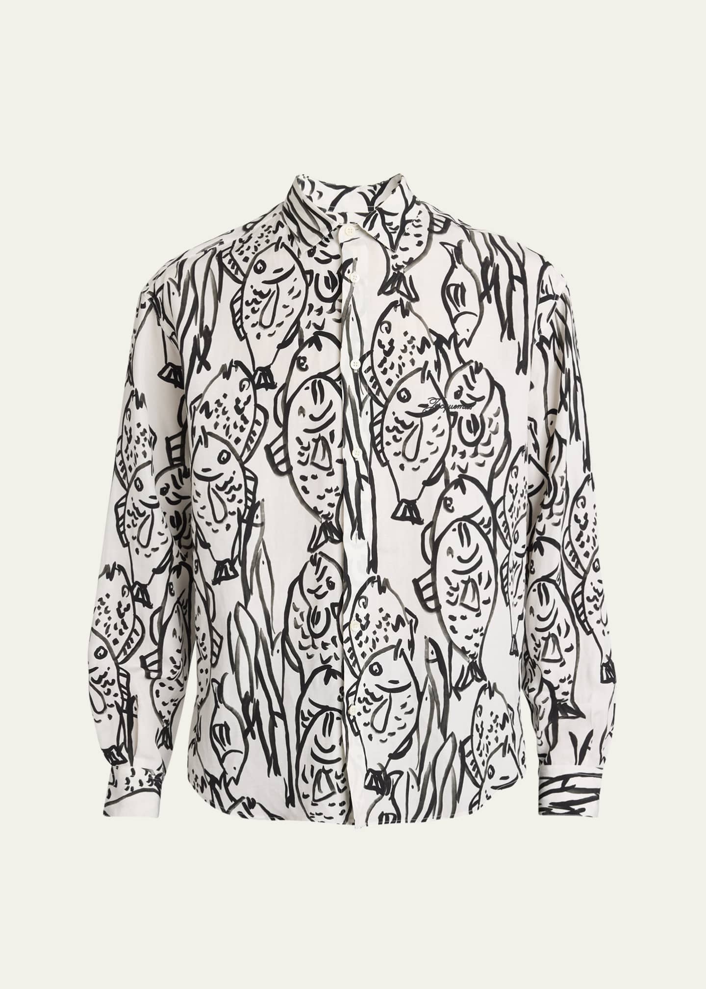 Jacquemus Men's Simon Fish Sport Shirt Image 1 of 5