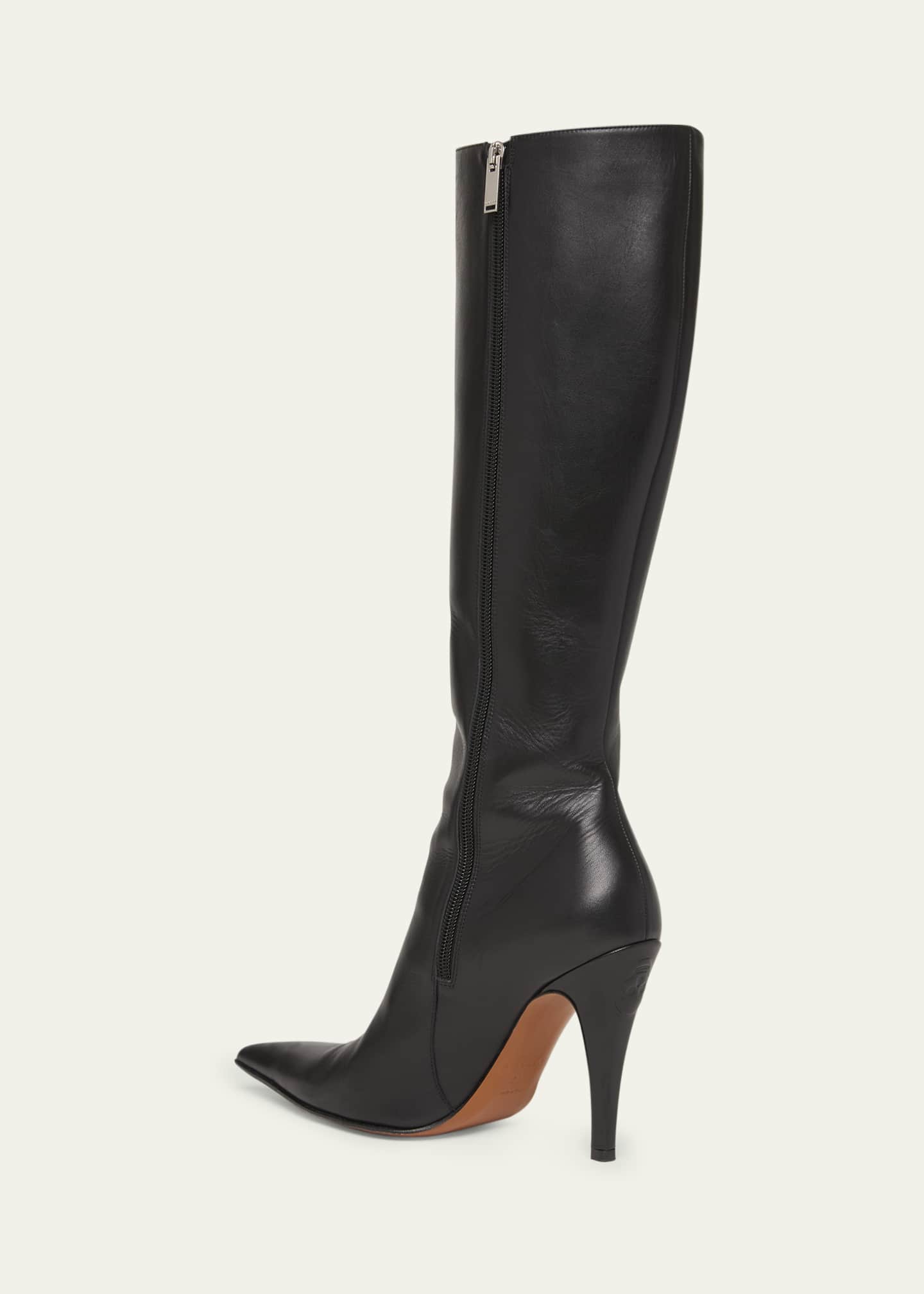 McQueen Leather Stiletto Tall Boots Image 4 of 5