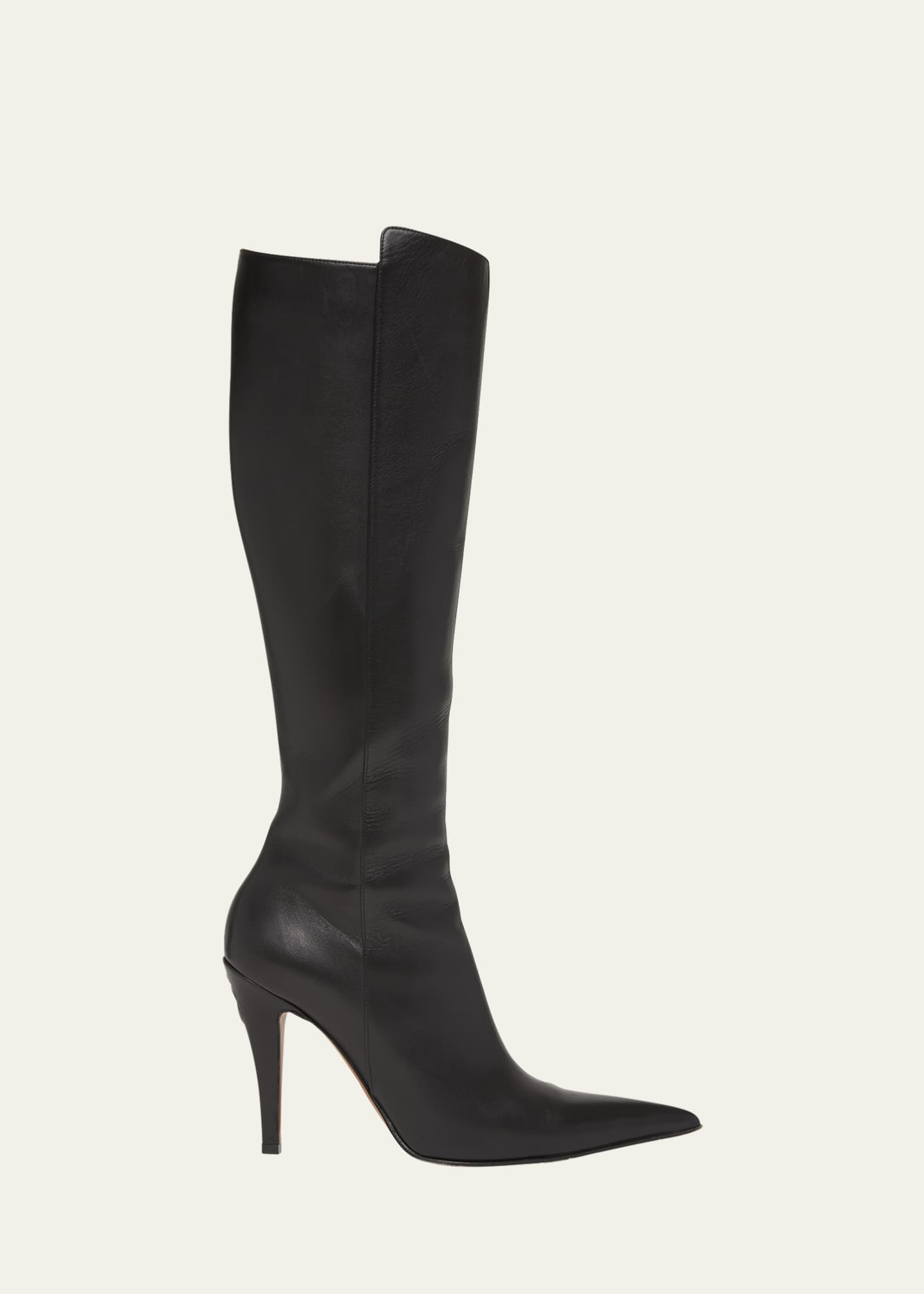McQueen Leather Stiletto Tall Boots Image 1 of 5