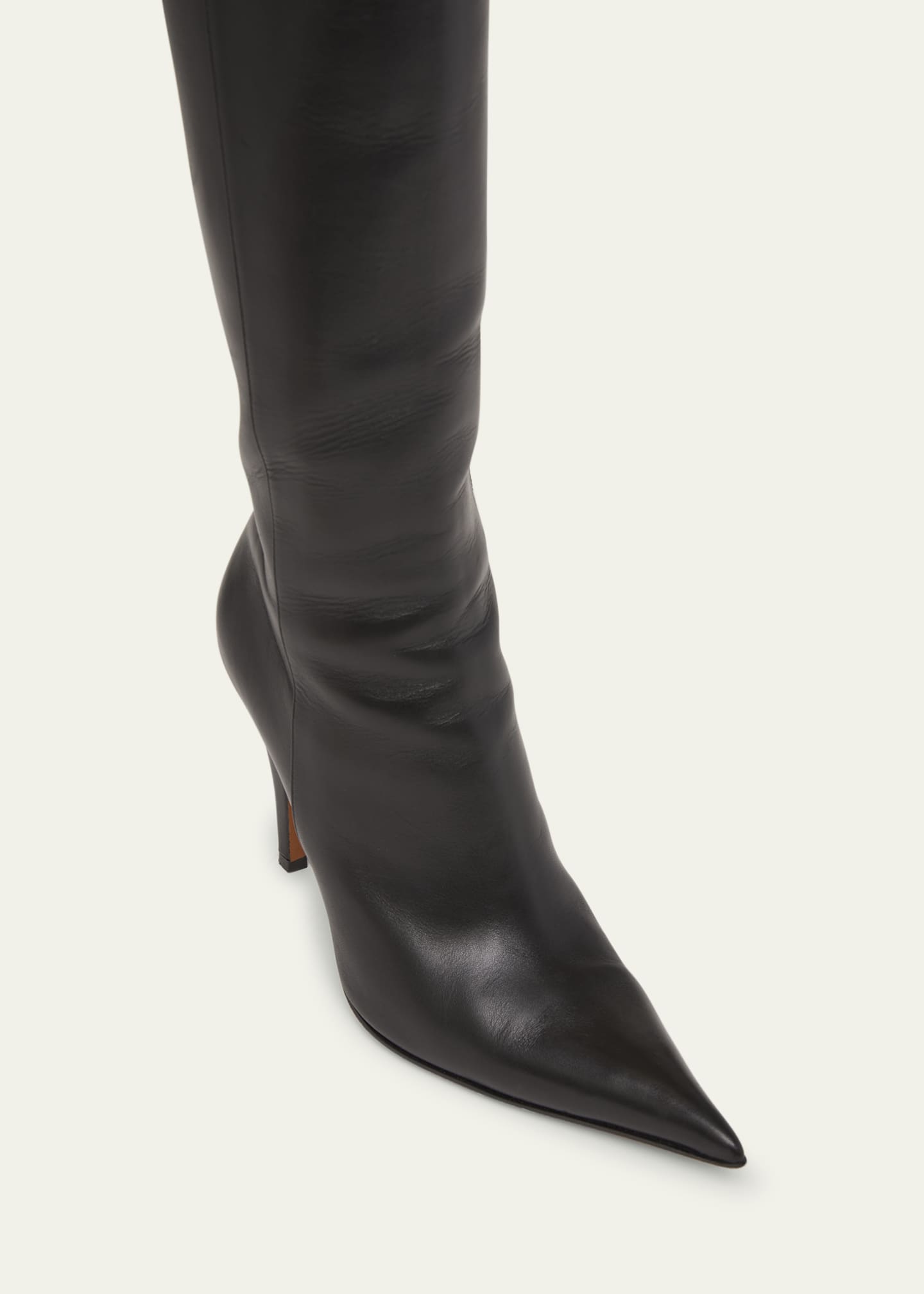 McQueen Leather Stiletto Tall Boots Image 5 of 5