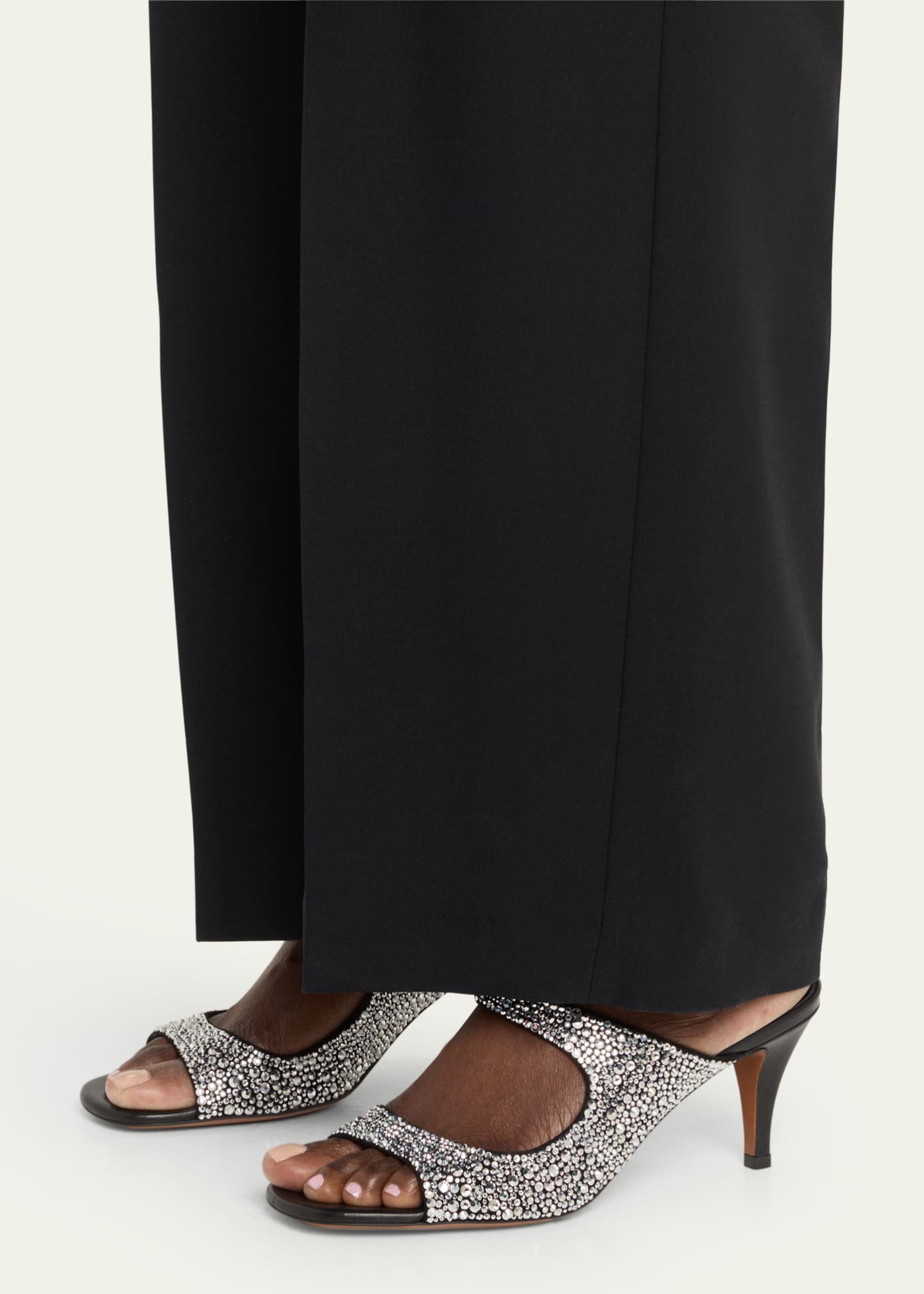 McQueen Crystal Dual-Band Mule Sandals Image 2 of 6
