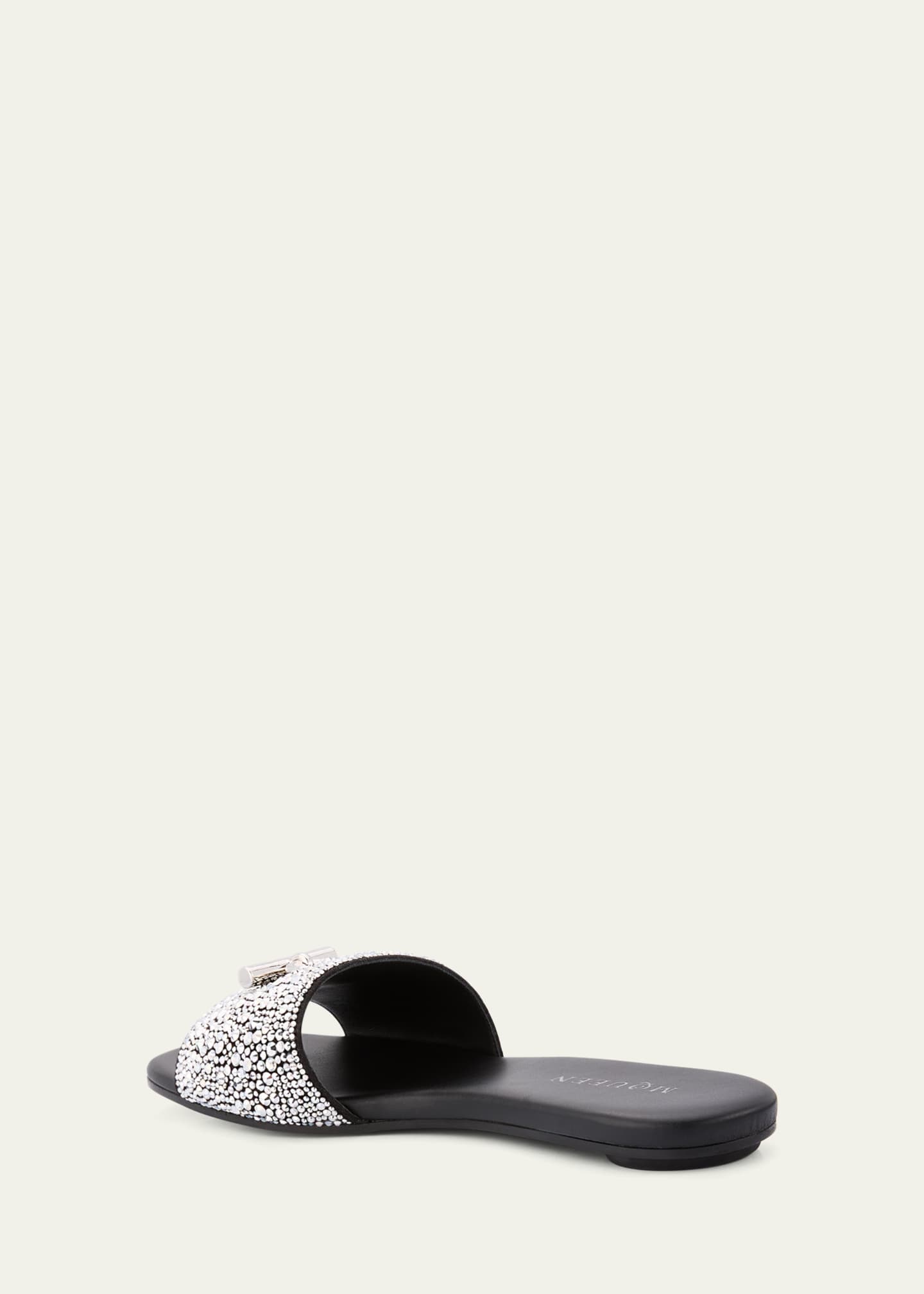 McQueen Crystal Bar Flat Slide Sandals Image 4 of 6