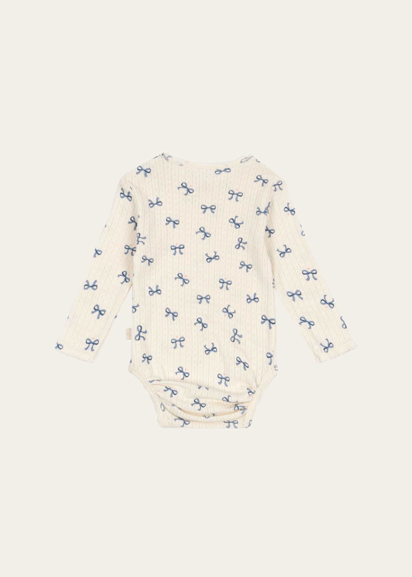 Konges Slojd Girl's Minnie Bow-Print Bodysuit, Size Newborn-9M Image 2 of 3