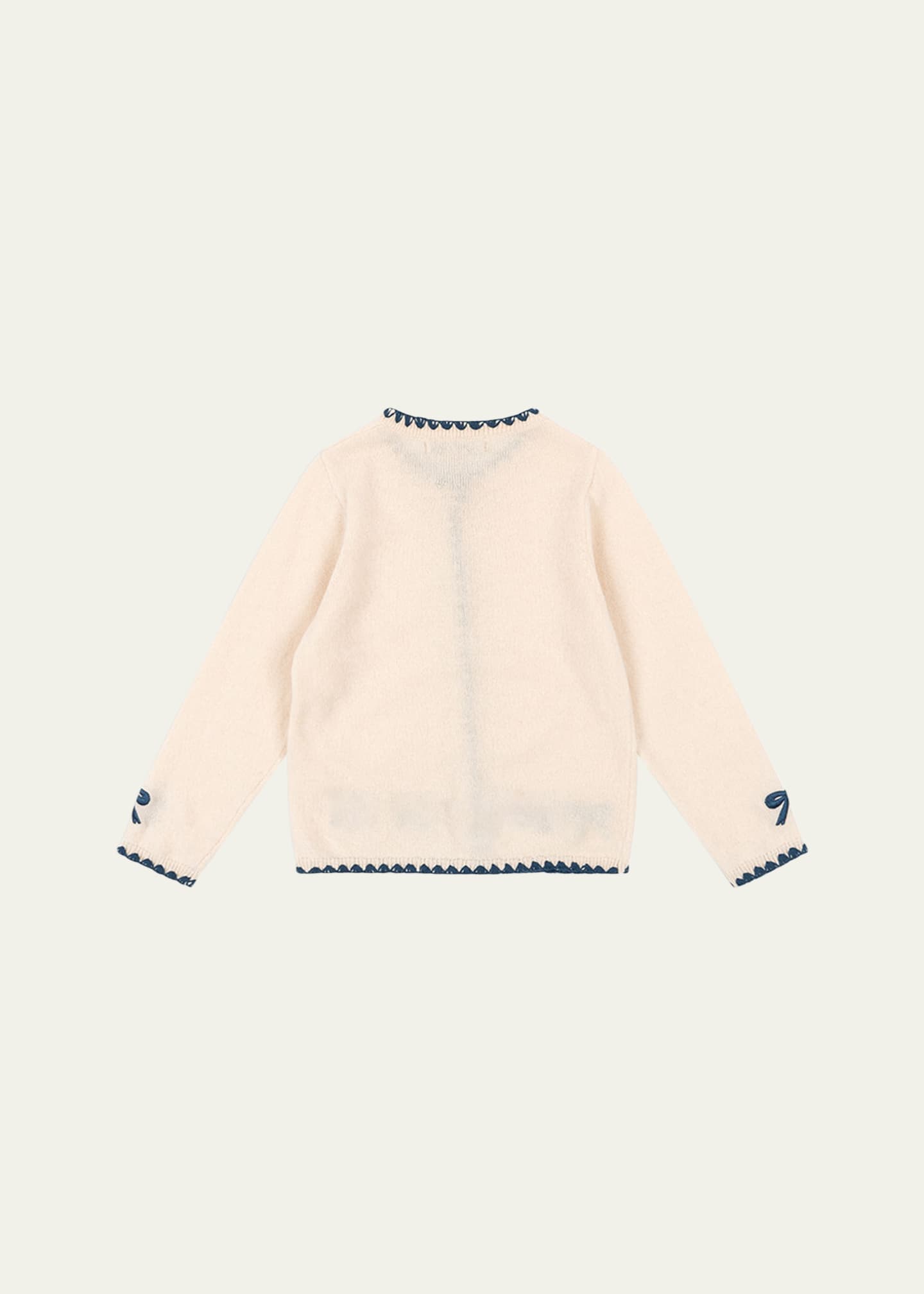 Konges Slojd Girl's Collette Bow Knit Cardigan, Size 18M-10 Image 2 of 2