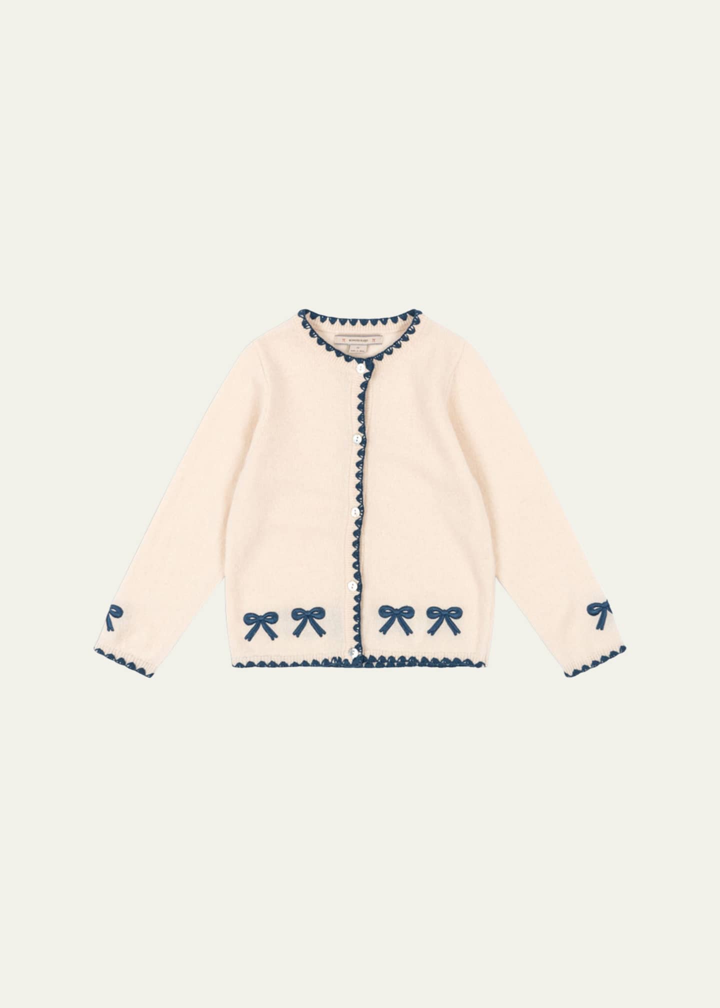 Konges Slojd Girl's Collette Bow Knit Cardigan, Size 18M-10 Image 1 of 2