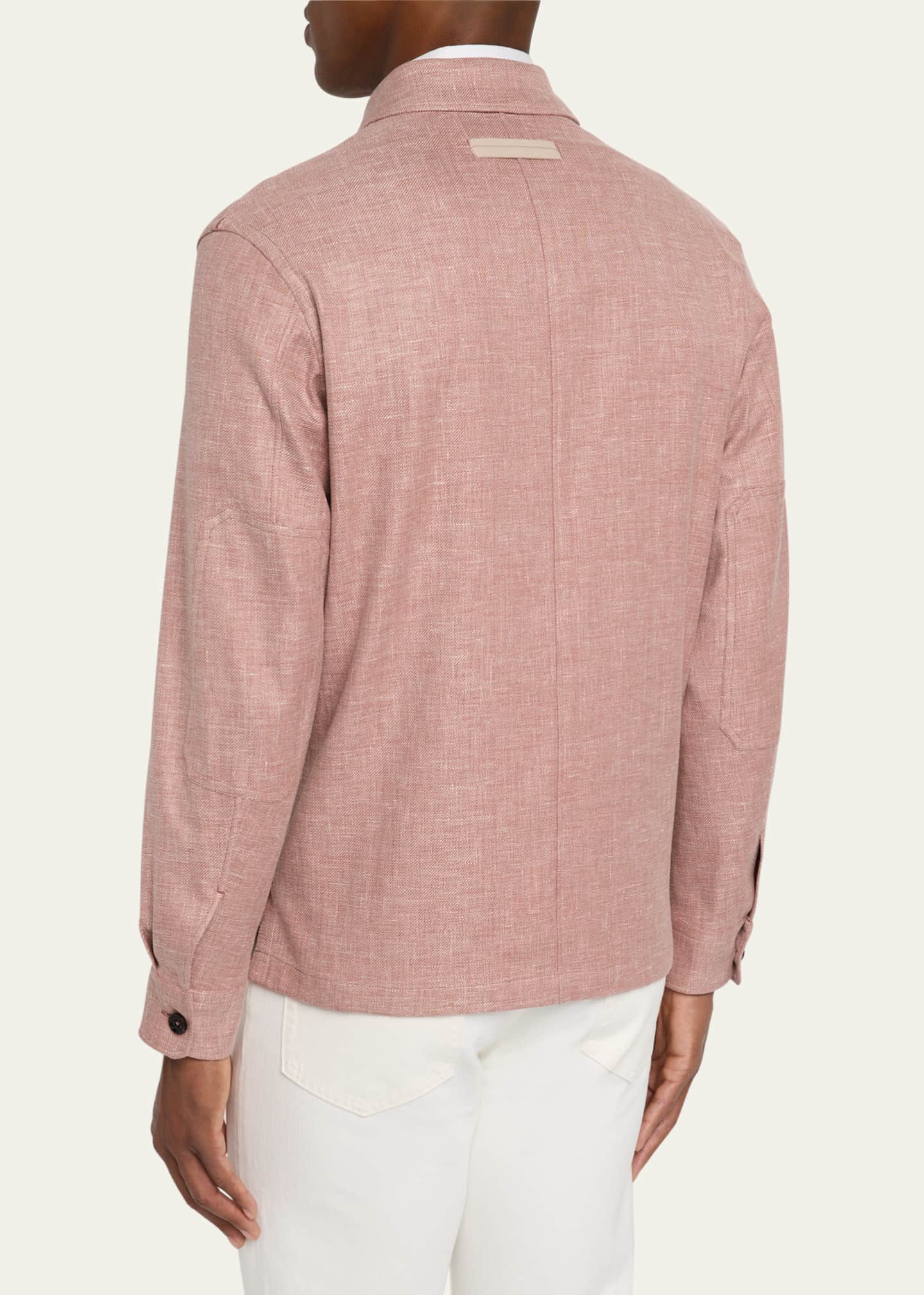 ZEGNA Men's Melange Overshirt Image 3 of 5