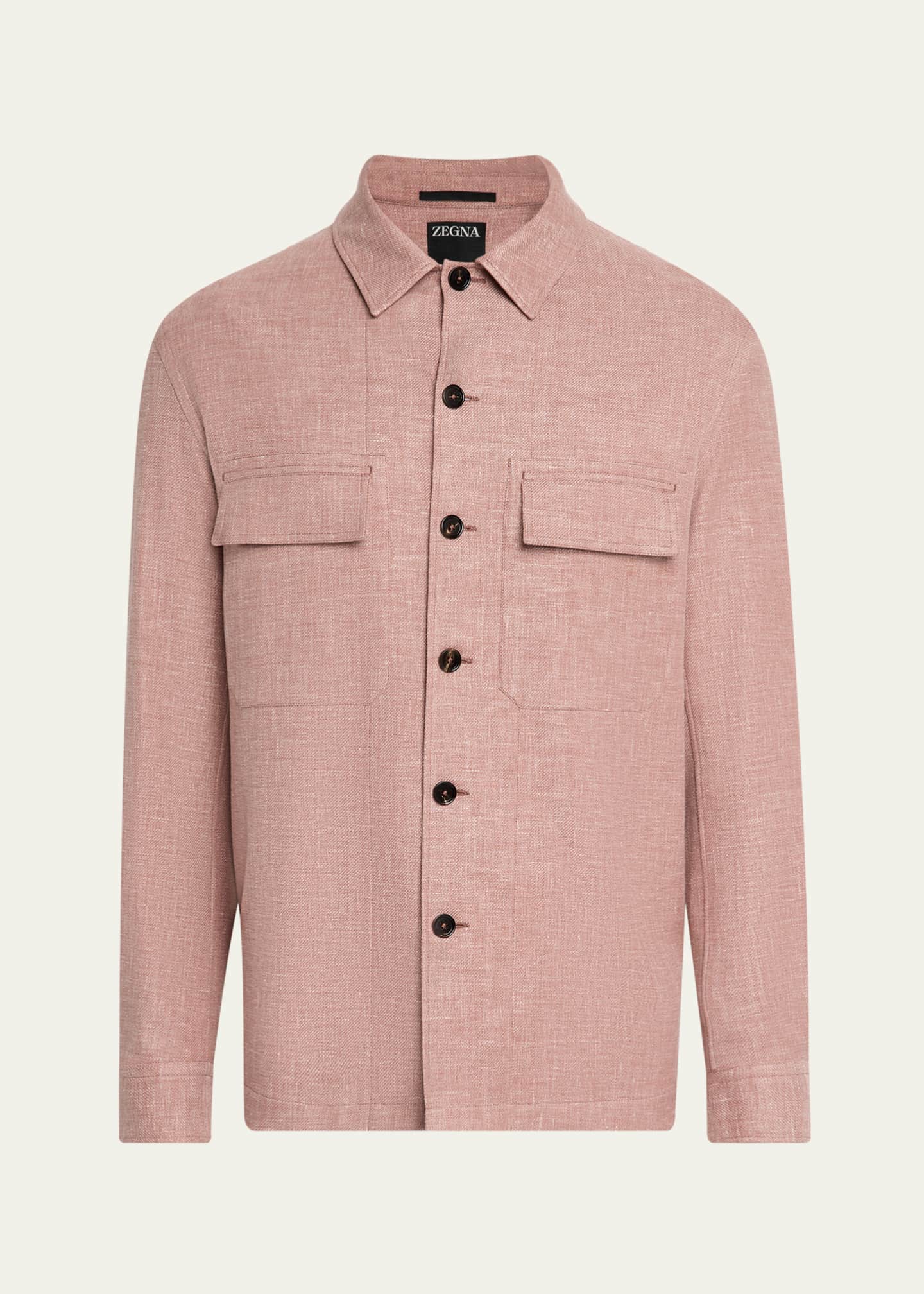 ZEGNA Men's Melange Overshirt Image 1 of 5