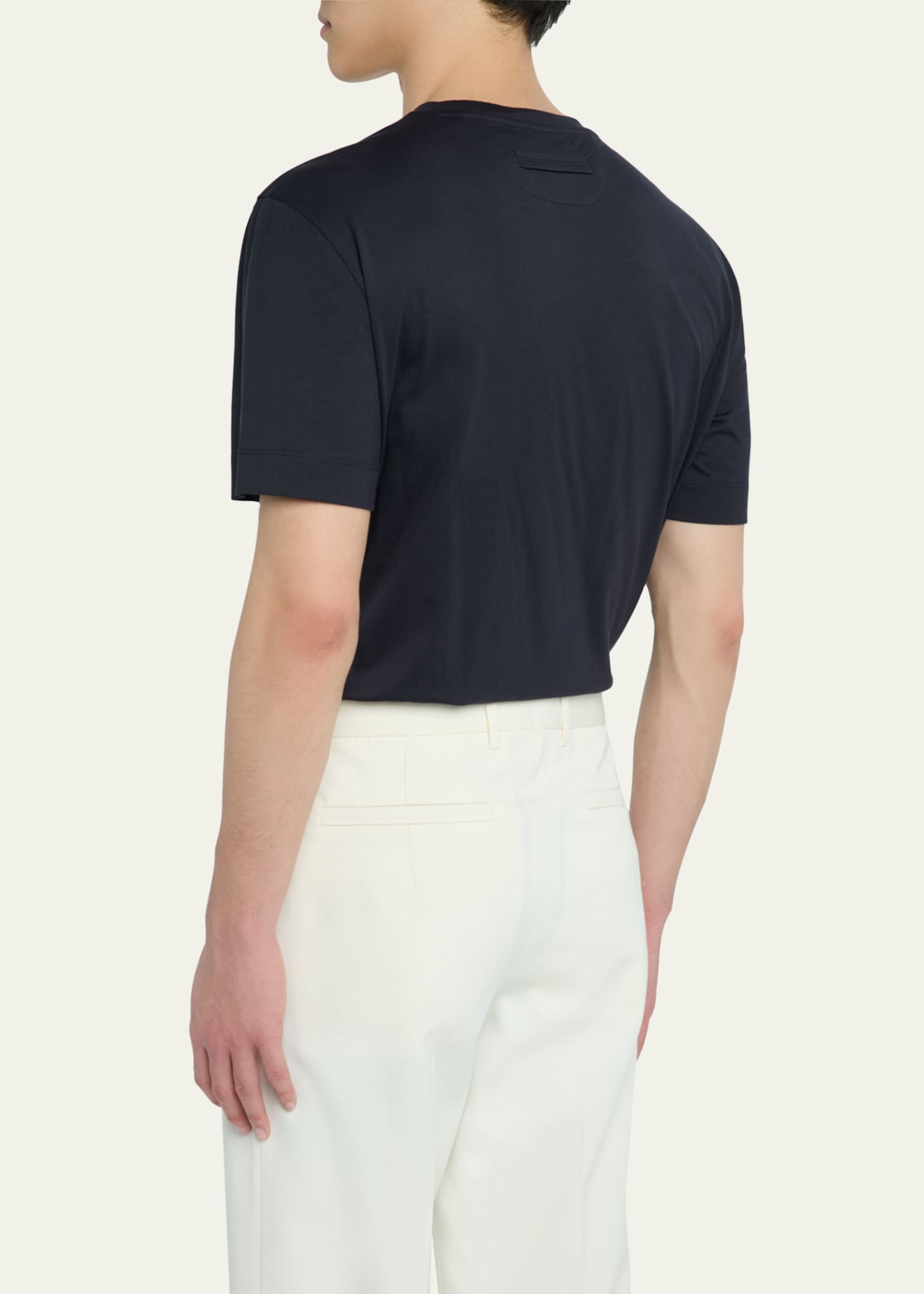 ZEGNA Men's Cotton Crewneck T-Shirt Image 3 of 5