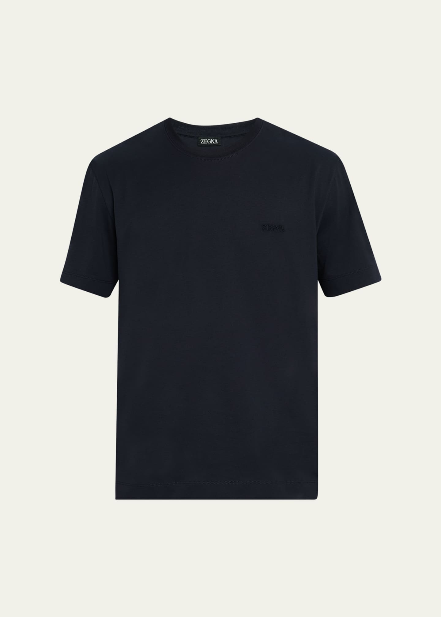 ZEGNA Men's Cotton Crewneck T-Shirt Image 1 of 5