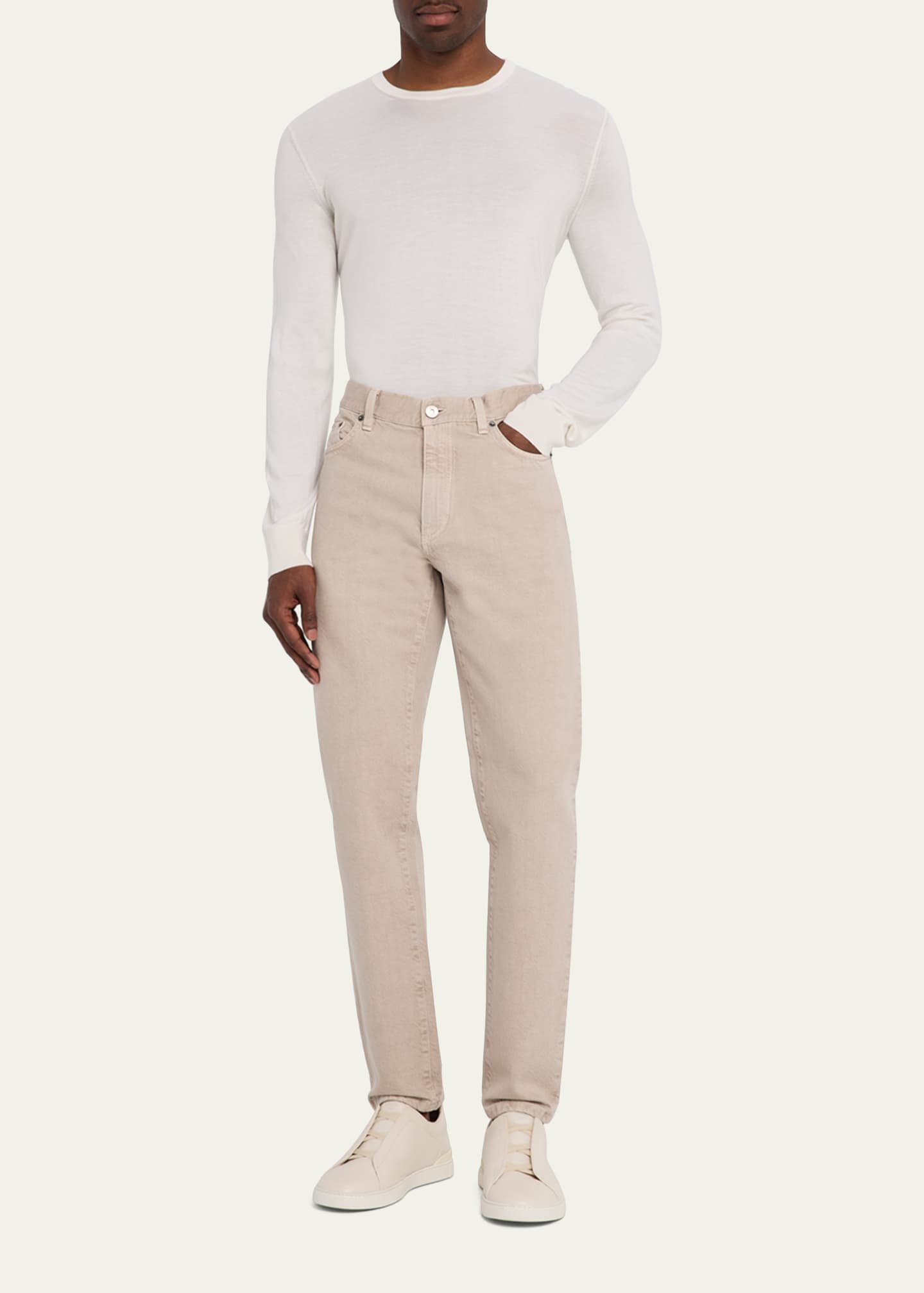 ZEGNA Men's 5-Pocket Colored Denim Pants Image 2 of 5