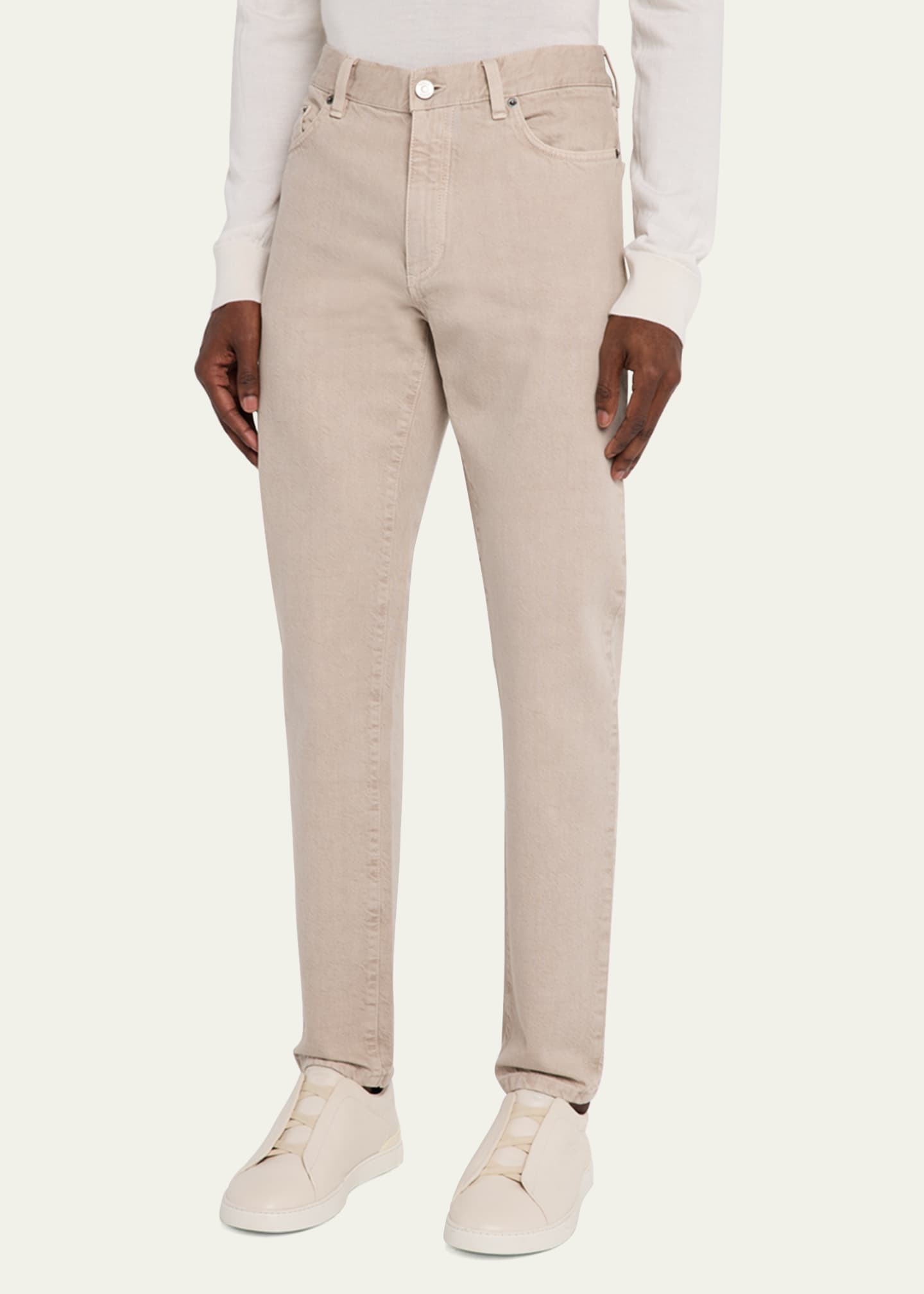 ZEGNA Men's 5-Pocket Colored Denim Pants Image 4 of 5
