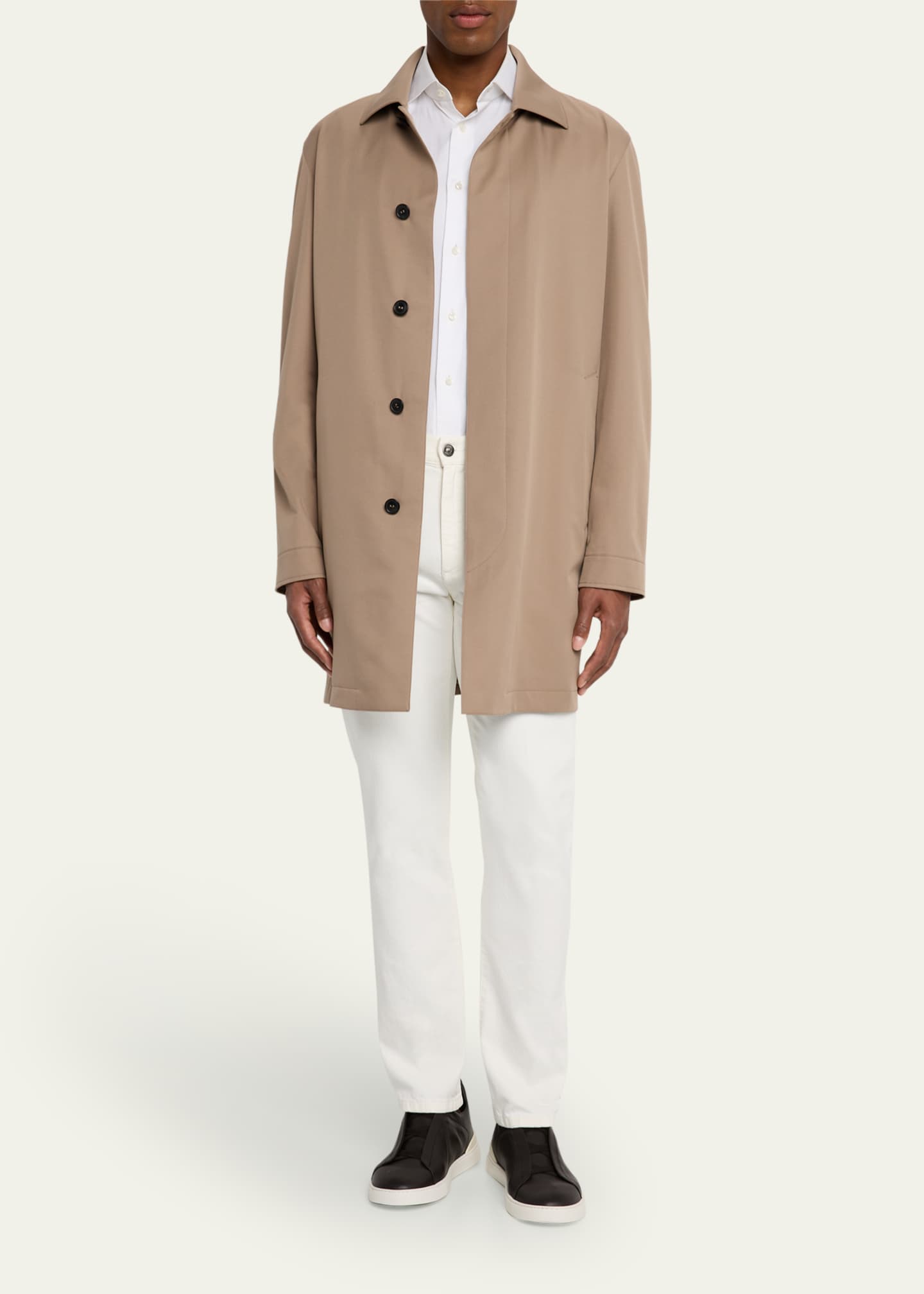ZEGNA Men's Microfiber Raincoat Image 2 of 5