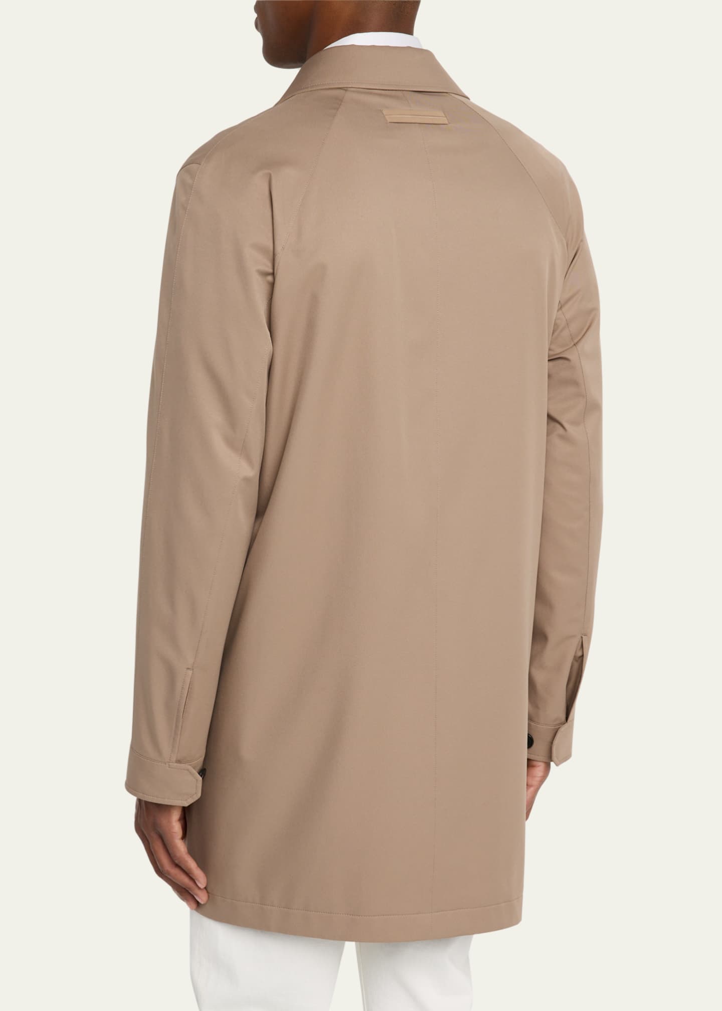ZEGNA Men's Microfiber Raincoat Image 3 of 5