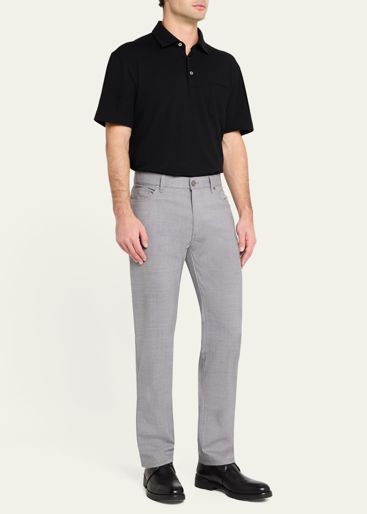 ZEGNA Men's Wool Five-Pocket Pants Image 2 of 5