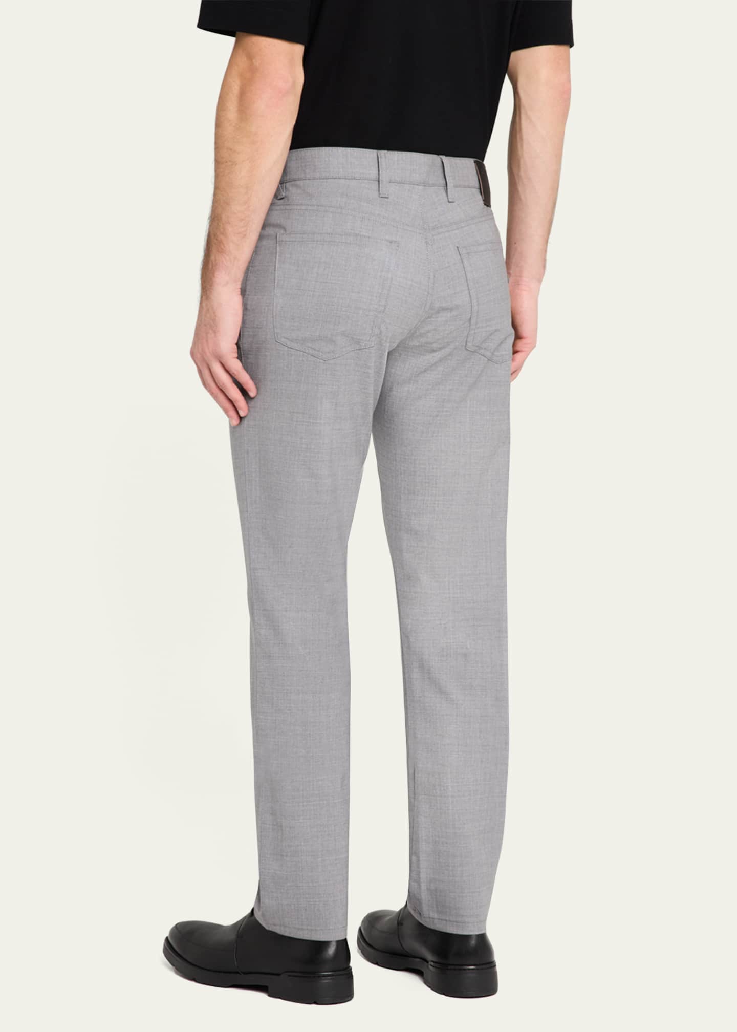 ZEGNA Men's Wool Five-Pocket Pants Image 3 of 5