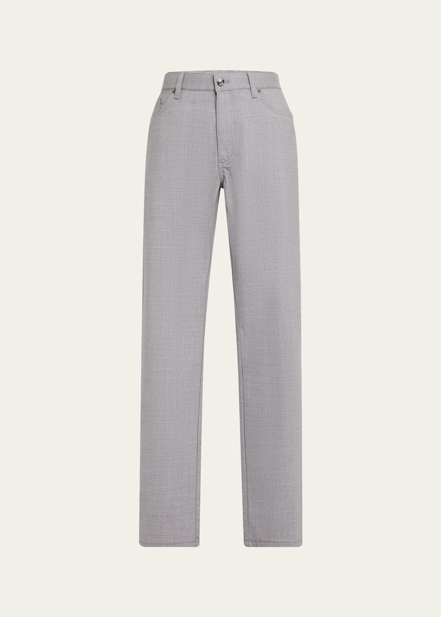 ZEGNA Men's Wool Five-Pocket Pants Image 1 of 5