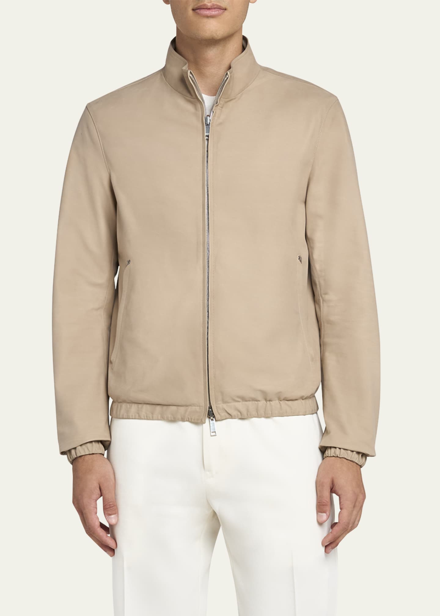 ZEGNA Men's Reversible Nubuck Full-Zip Blouson Image 2 of 5