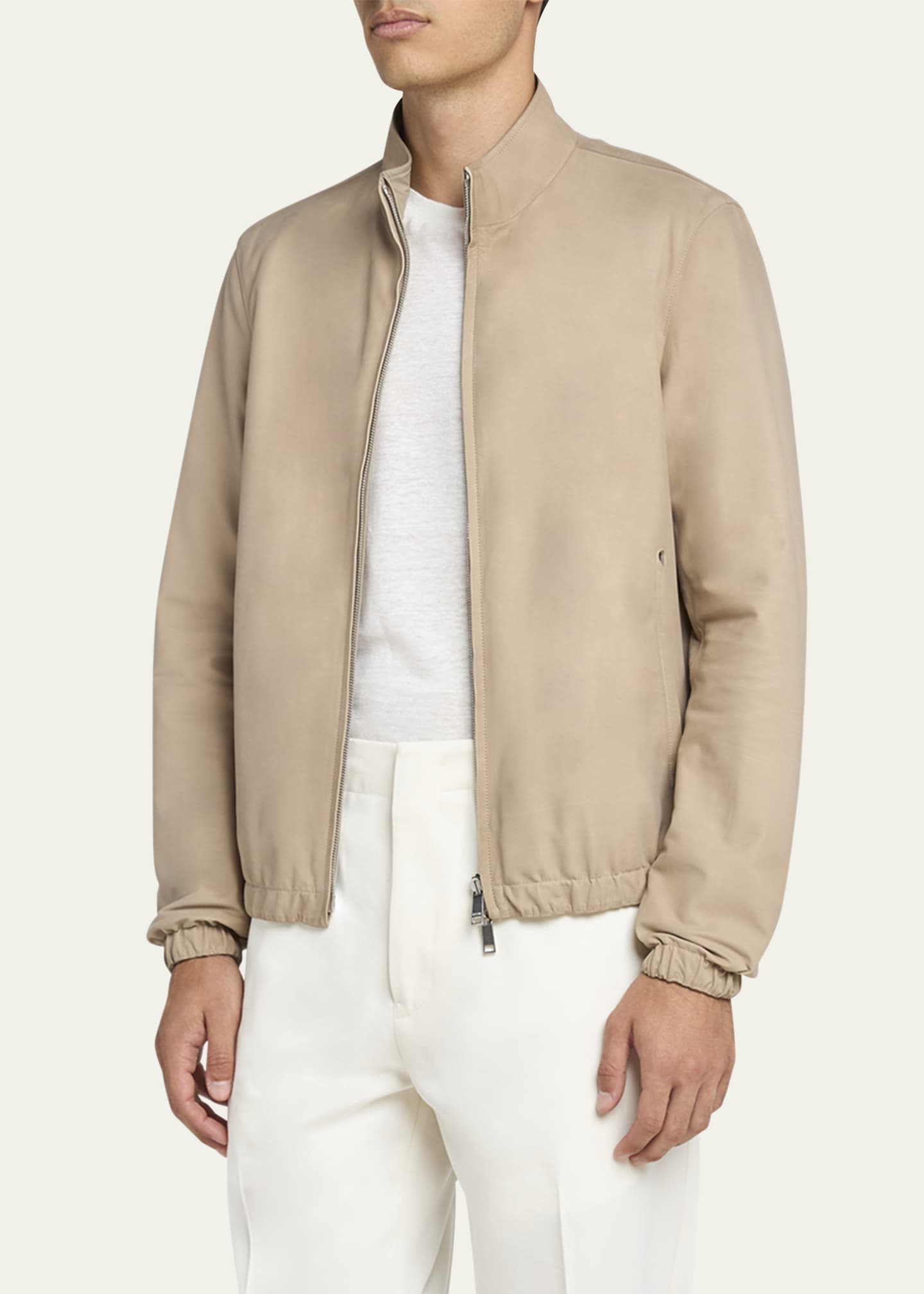 ZEGNA Men's Reversible Nubuck Full-Zip Blouson Image 4 of 5
