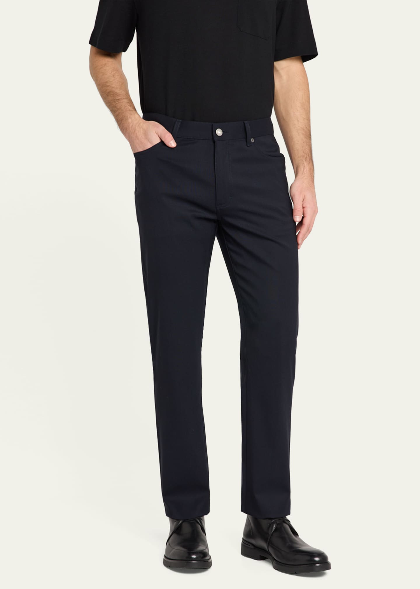 ZEGNA Men's Wool Five-Pocket Pants Image 4 of 5