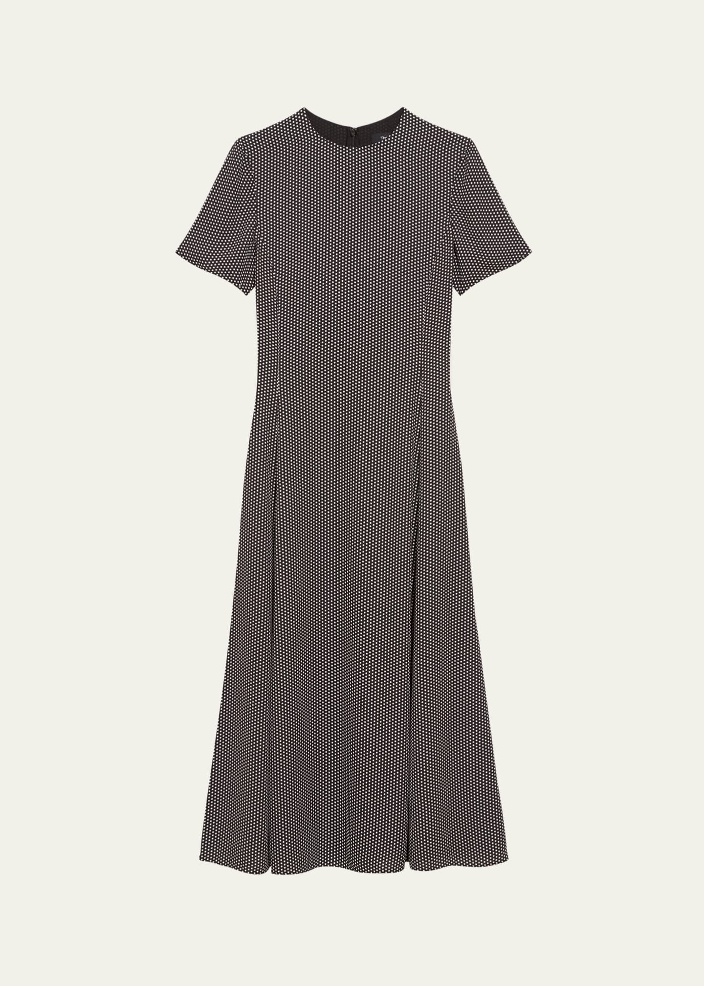 Theory Short-Sleeve Flared Midi Dress Image 1 of 5