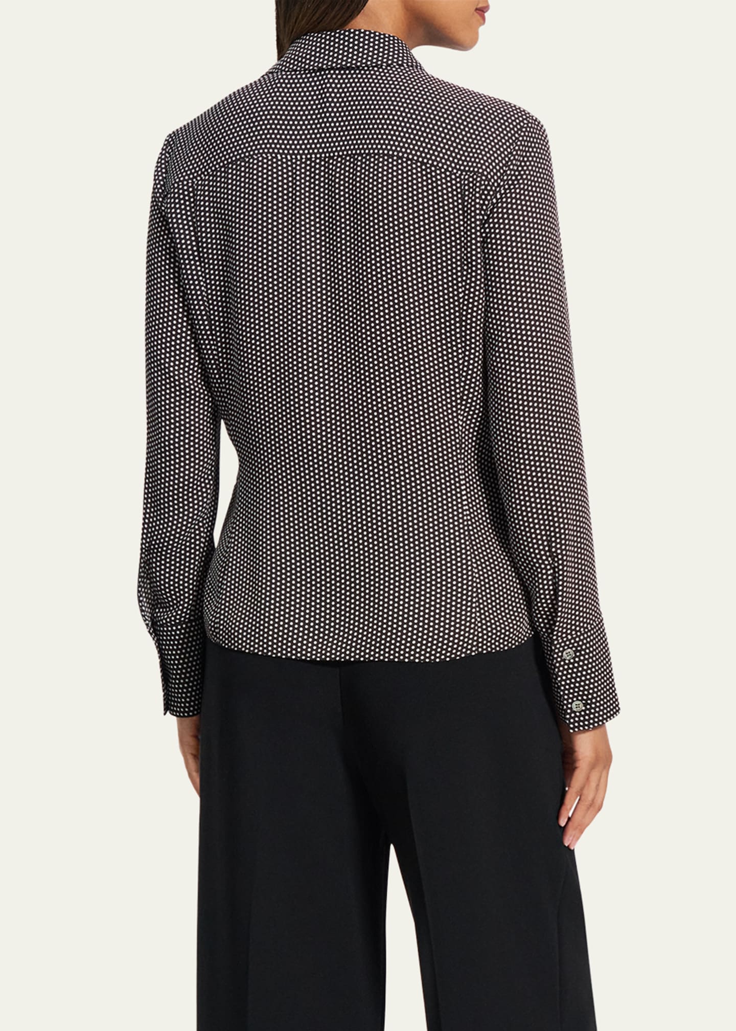 Theory Slim Button-Front Blouse Image 3 of 5