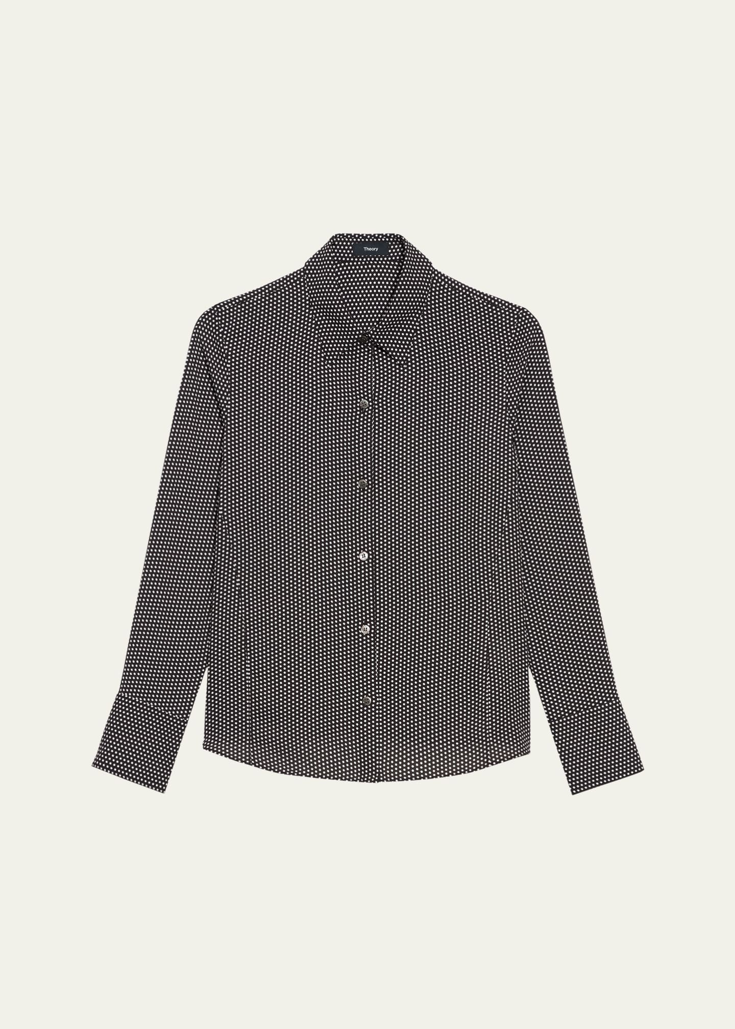 Theory Slim Button-Front Blouse Image 1 of 5