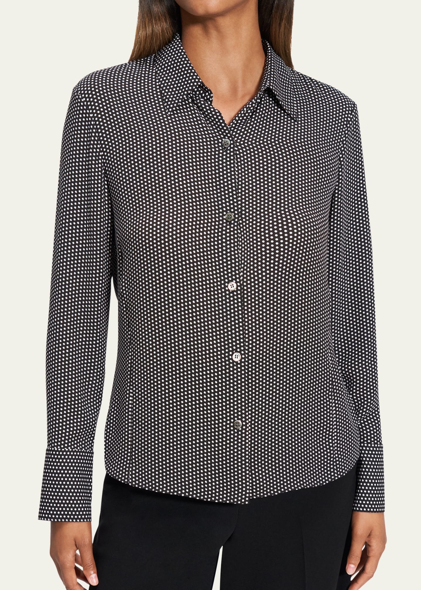 Theory Slim Button-Front Blouse Image 5 of 5