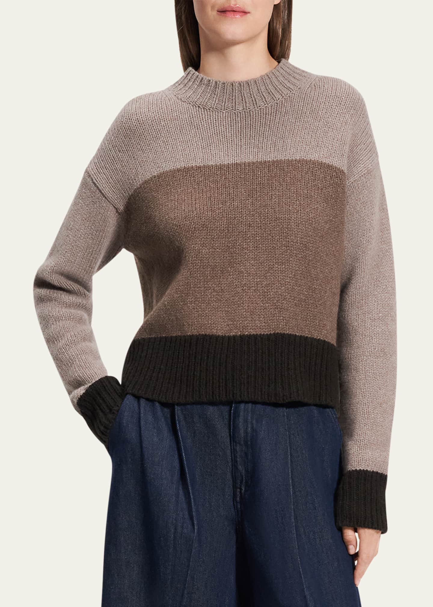Theory Color-Block Crewneck Sweater Image 3 of 3