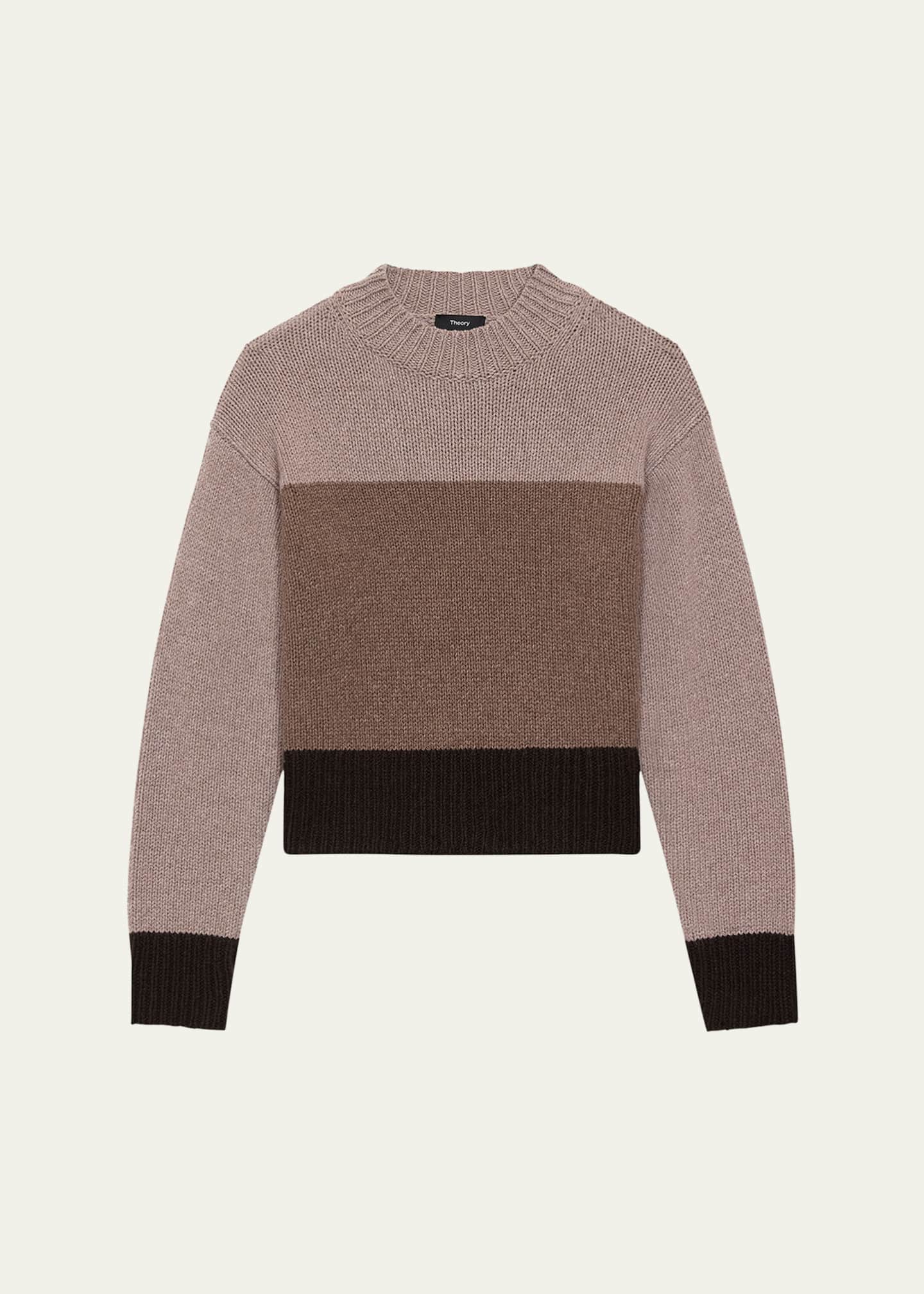 Theory Color-Block Crewneck Sweater Image 1 of 3