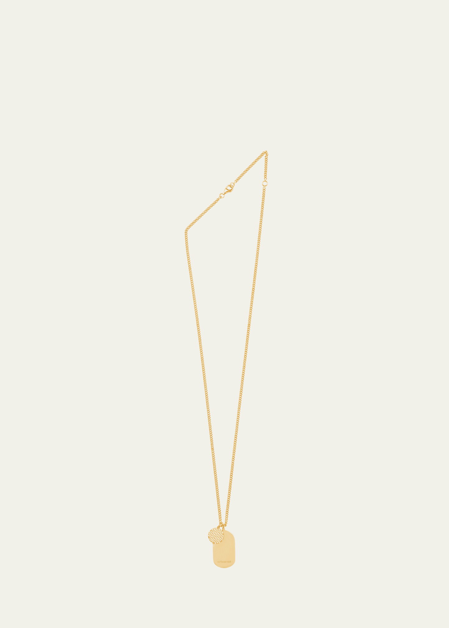 PATTARAPHAN Pavé Tagged ID Necklace with Diamonds, 22"L Image 1 of 3