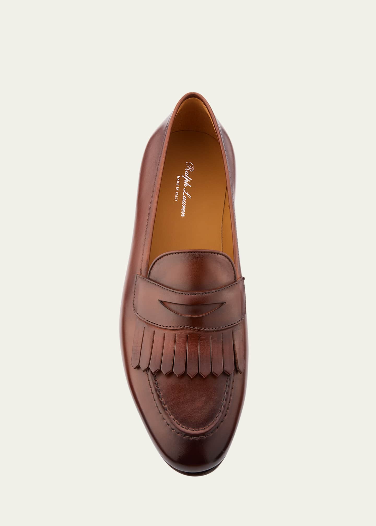 Ralph Lauren Purple Label Men's Burnished Leather Tassel Loafers Image 6 of 6