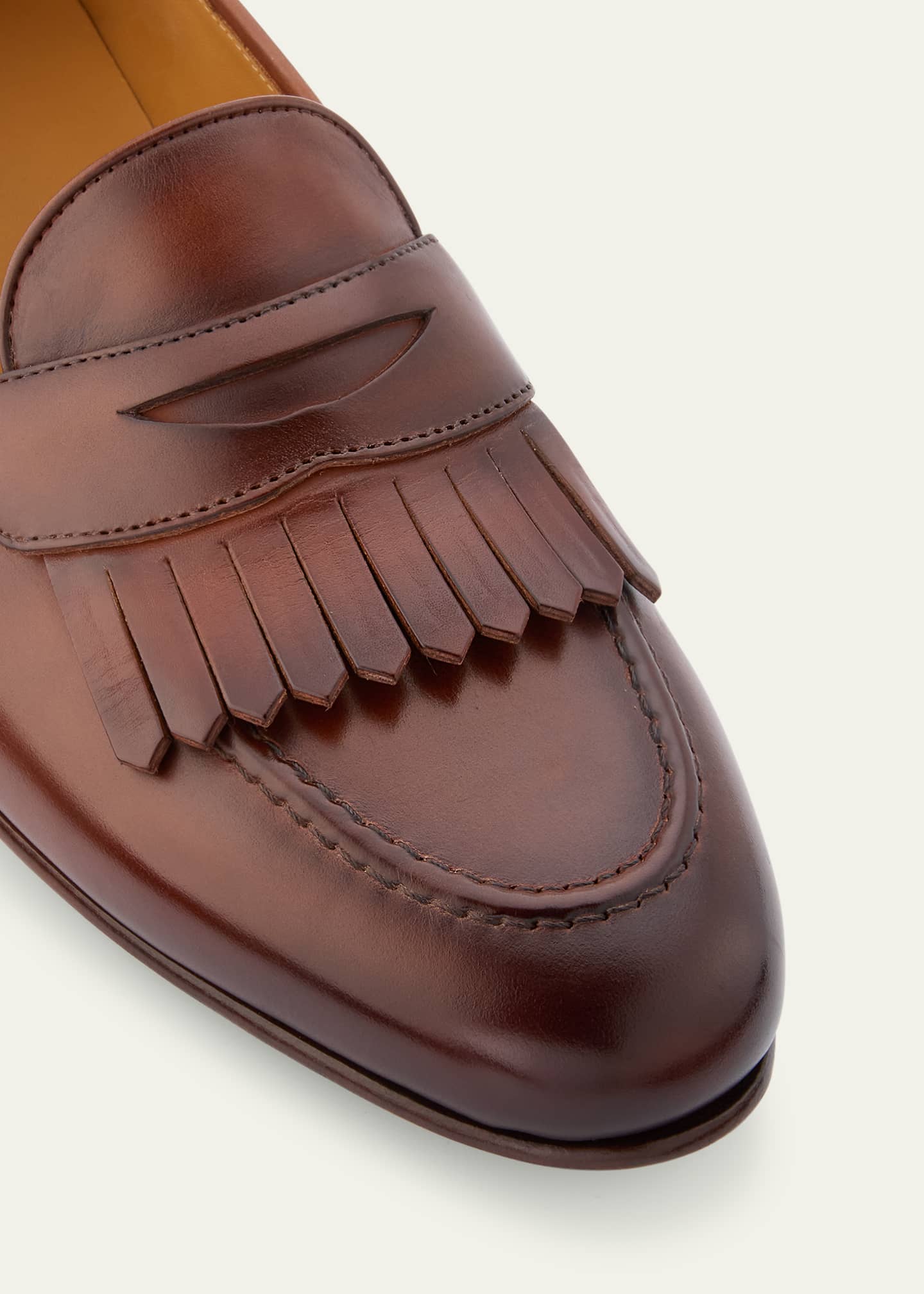 Ralph Lauren Purple Label Men's Burnished Leather Tassel Loafers Image 5 of 6