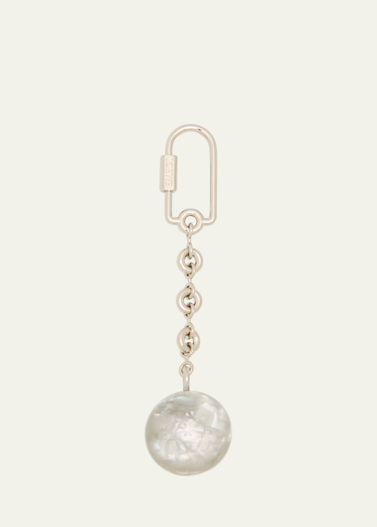 Loewe Pearly Pebbled Anagram Keyring Image 1 of 2
