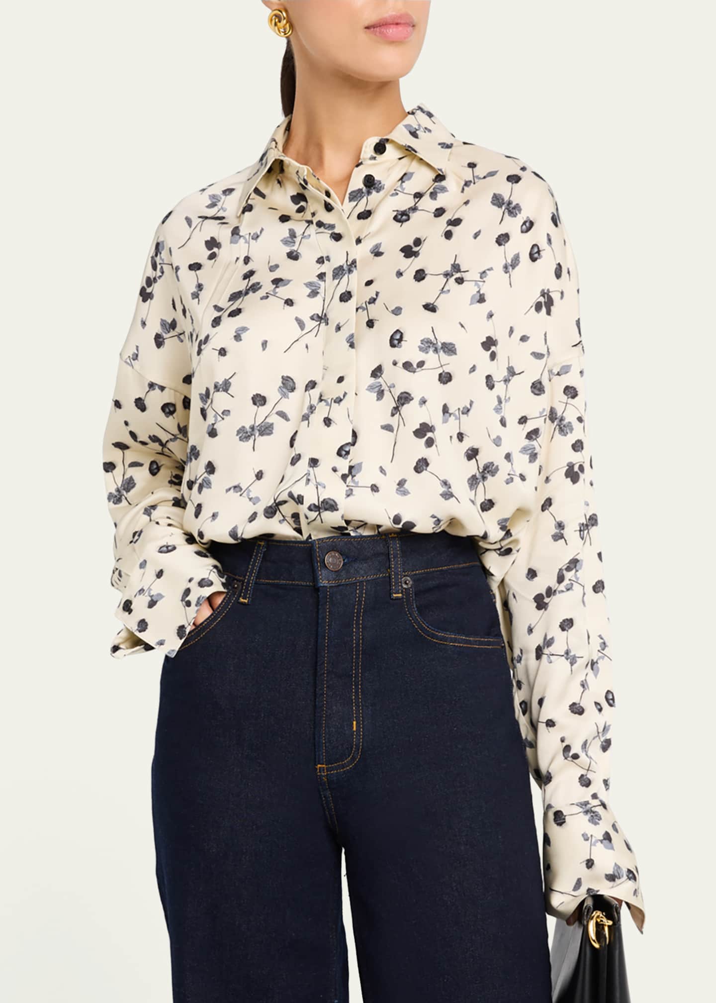 Rag & Bone Martha Floral Satin Shirt Image 4 of 5