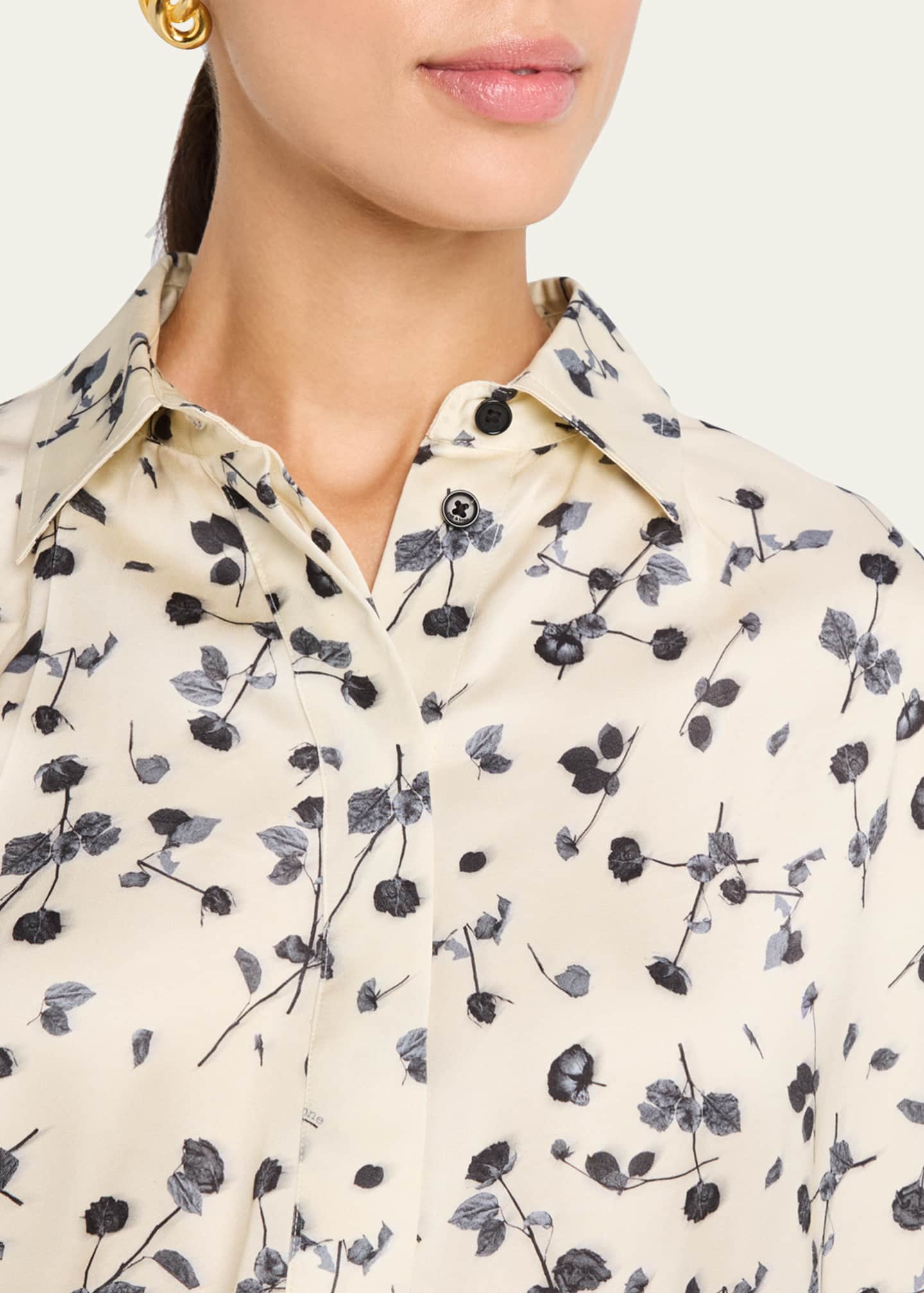 Rag & Bone Martha Floral Satin Shirt Image 5 of 5