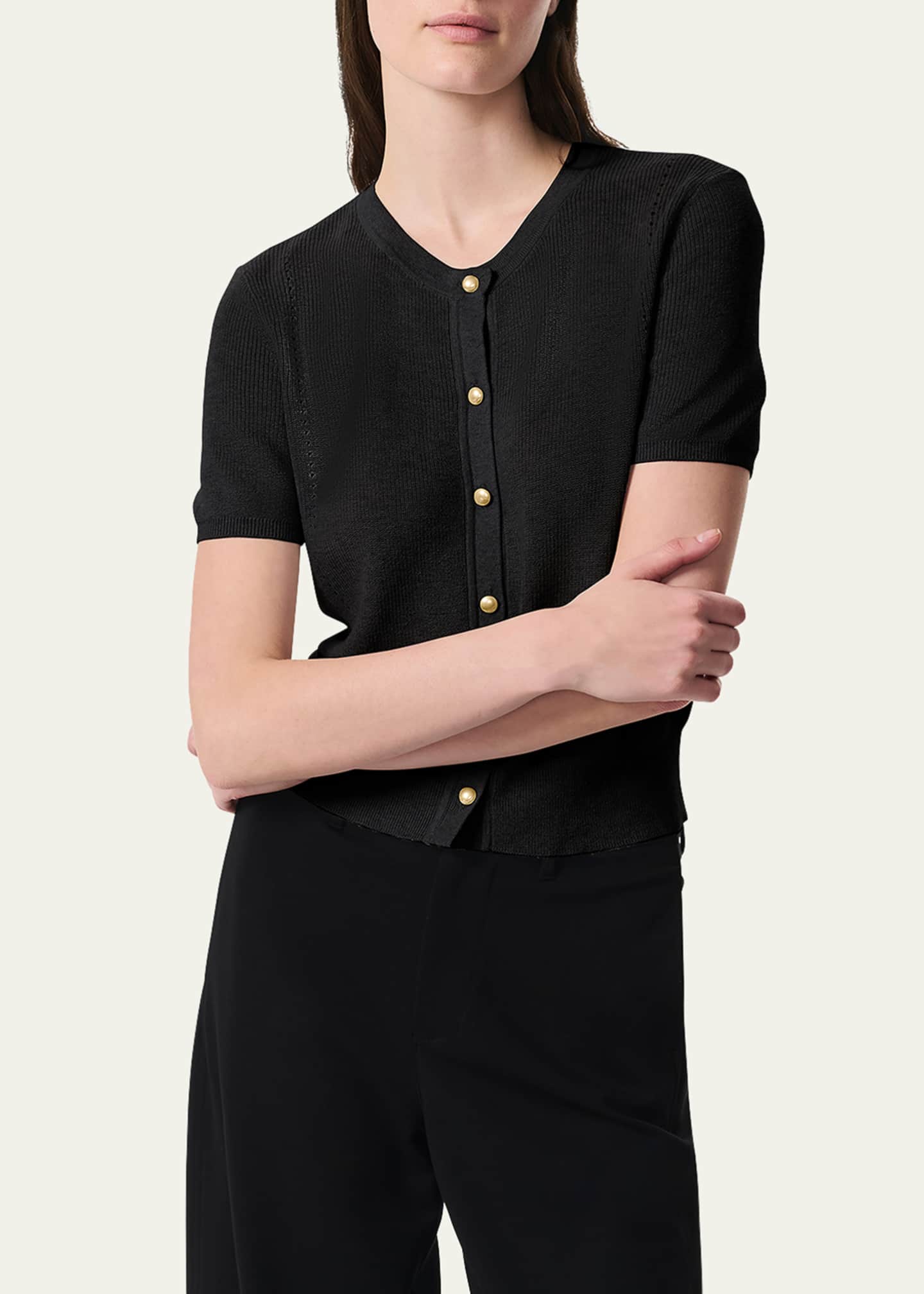 Rag & Bone Dina Short-Sleeve Cardigan Image 4 of 5