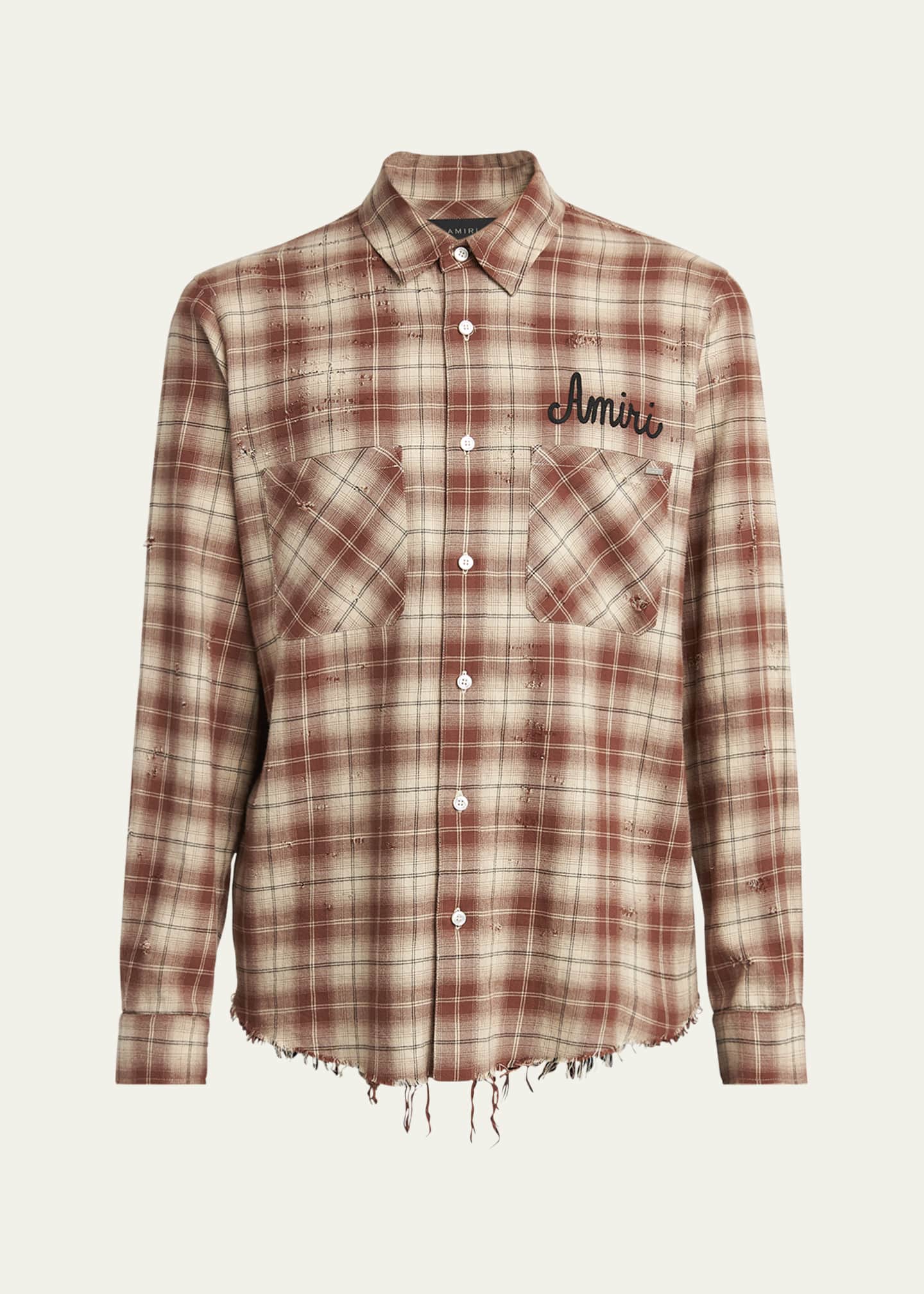 Amiri Men's Shotgun Flannel Button-Down Shirt Image 1 of 5