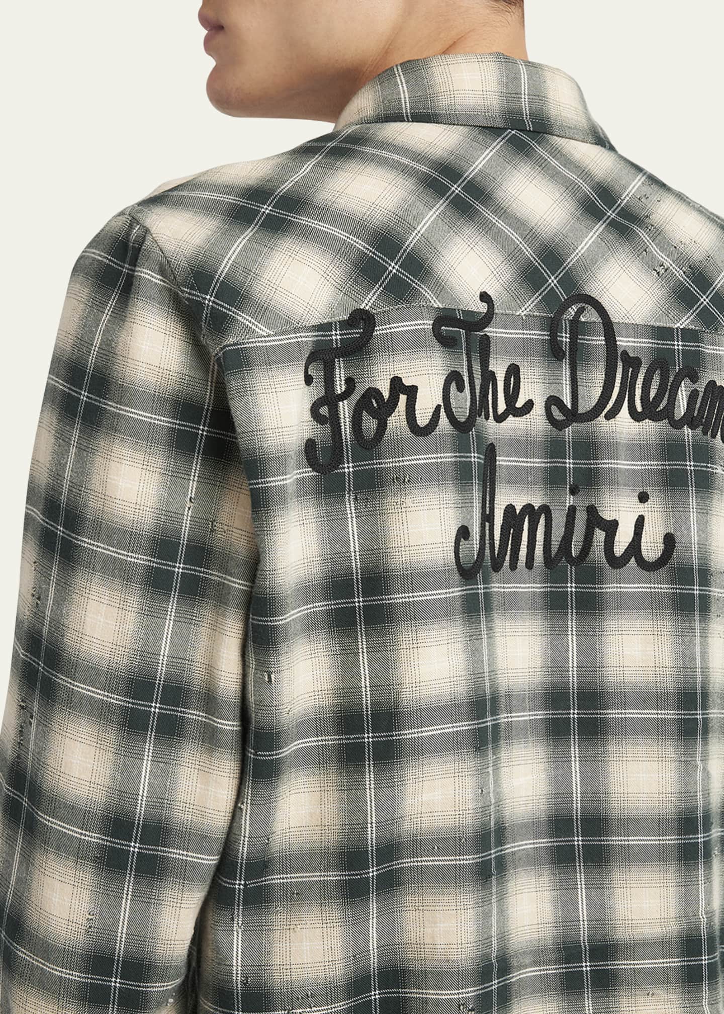Amiri Men's Shotgun Flannel Button-Down Shirt - Bergdorf Goodman