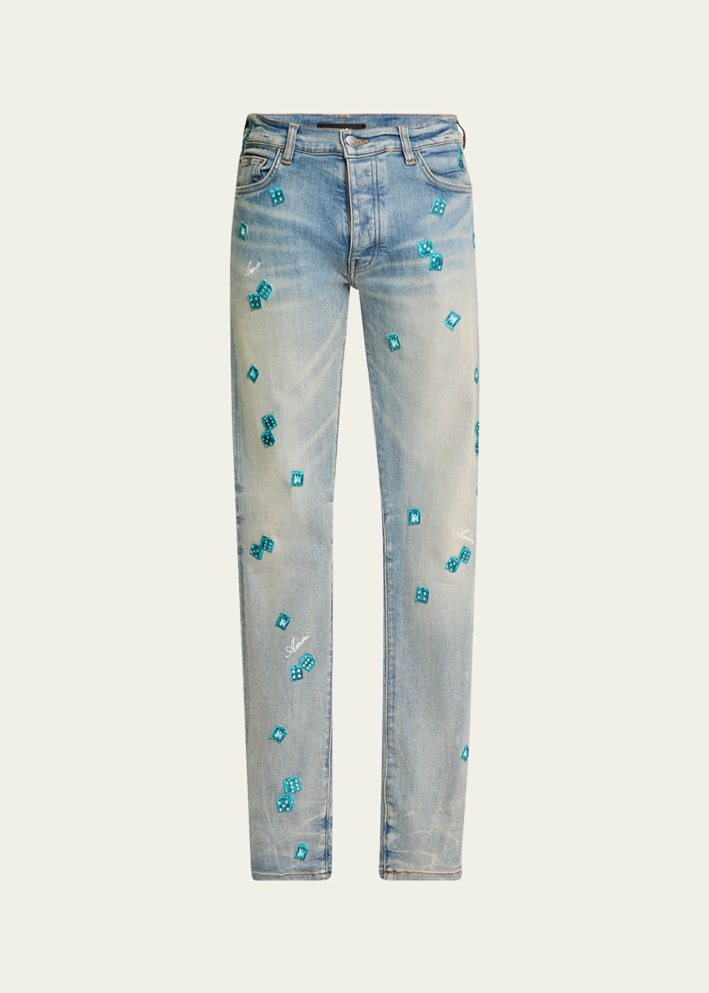 Amiri Men's Dice Skinny Jeans Image 1 of 5