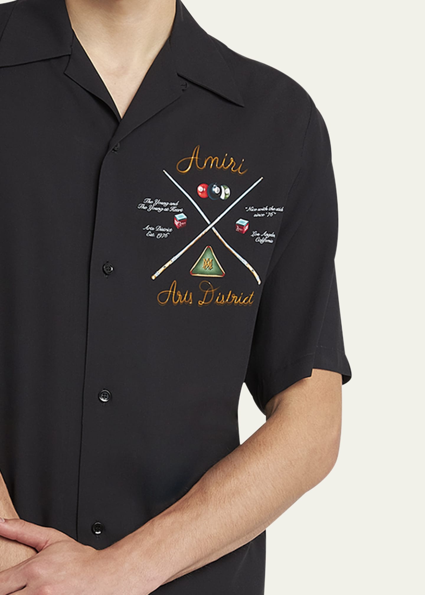 Amiri Men's Pool Cue Bowling Shirt - Bergdorf Goodman