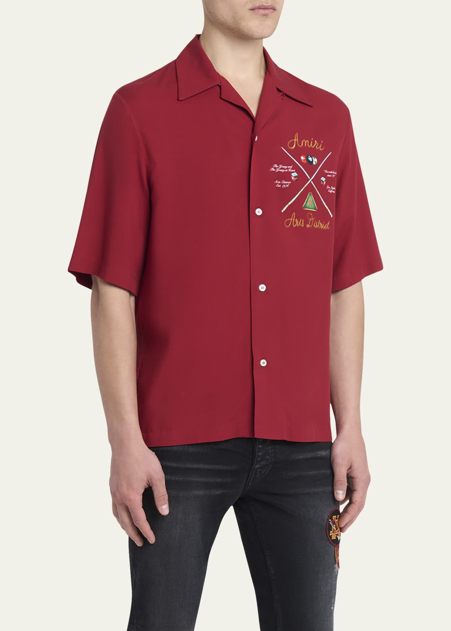 Men's Pool Cue Bowling Shirt
