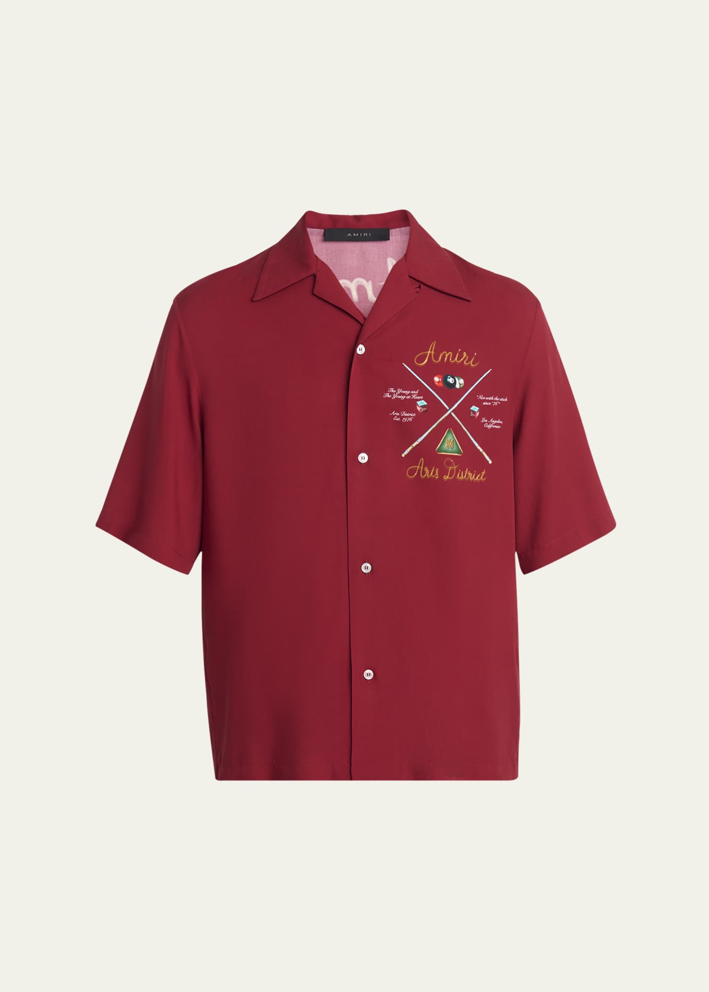 【AMIRI】 BOWLING SHIRT Amiri Men's Pool Cue Bowling Shirt - Bergdorf Goodman