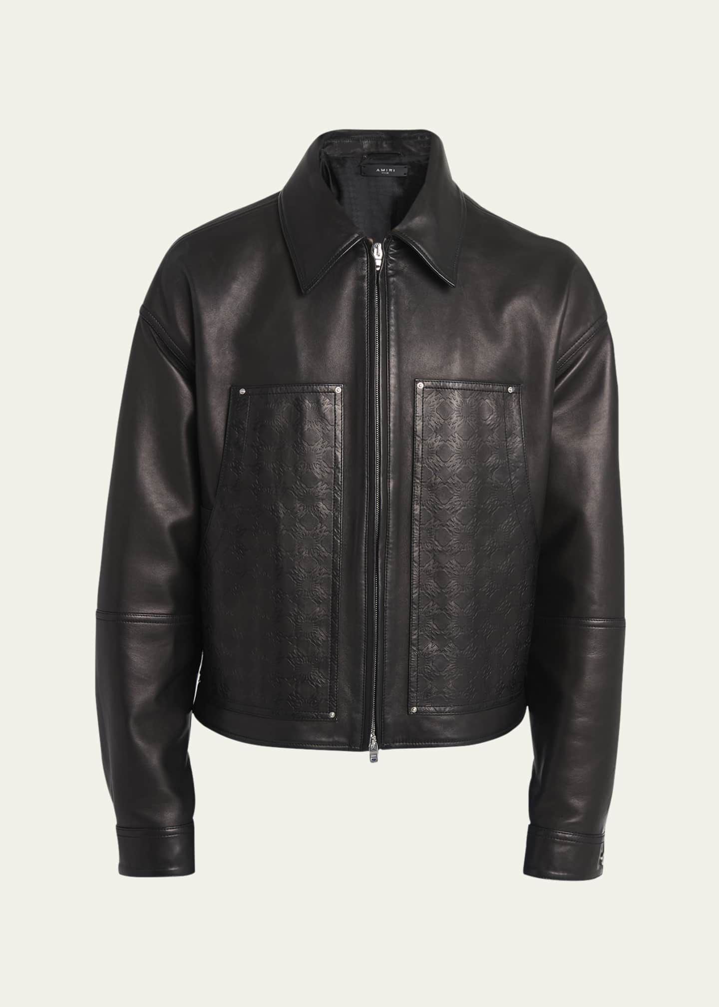ジャケット AMIRI Quad Work Jacket Amiri Men's MA Quad Leather Work Jacket - Bergdorf Goodman