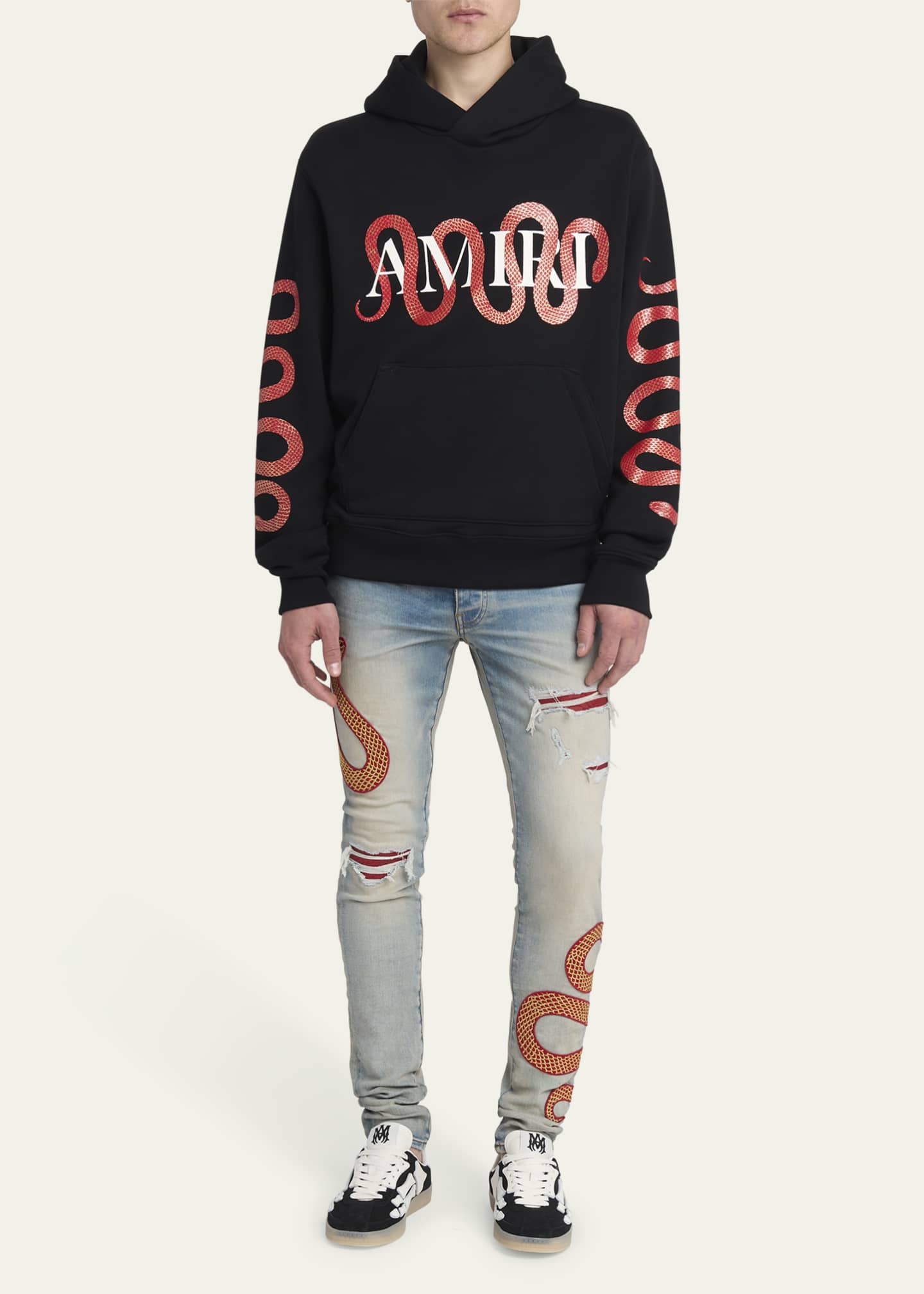 Amiri Men's Snake Logo Hoodie - Bergdorf Goodman