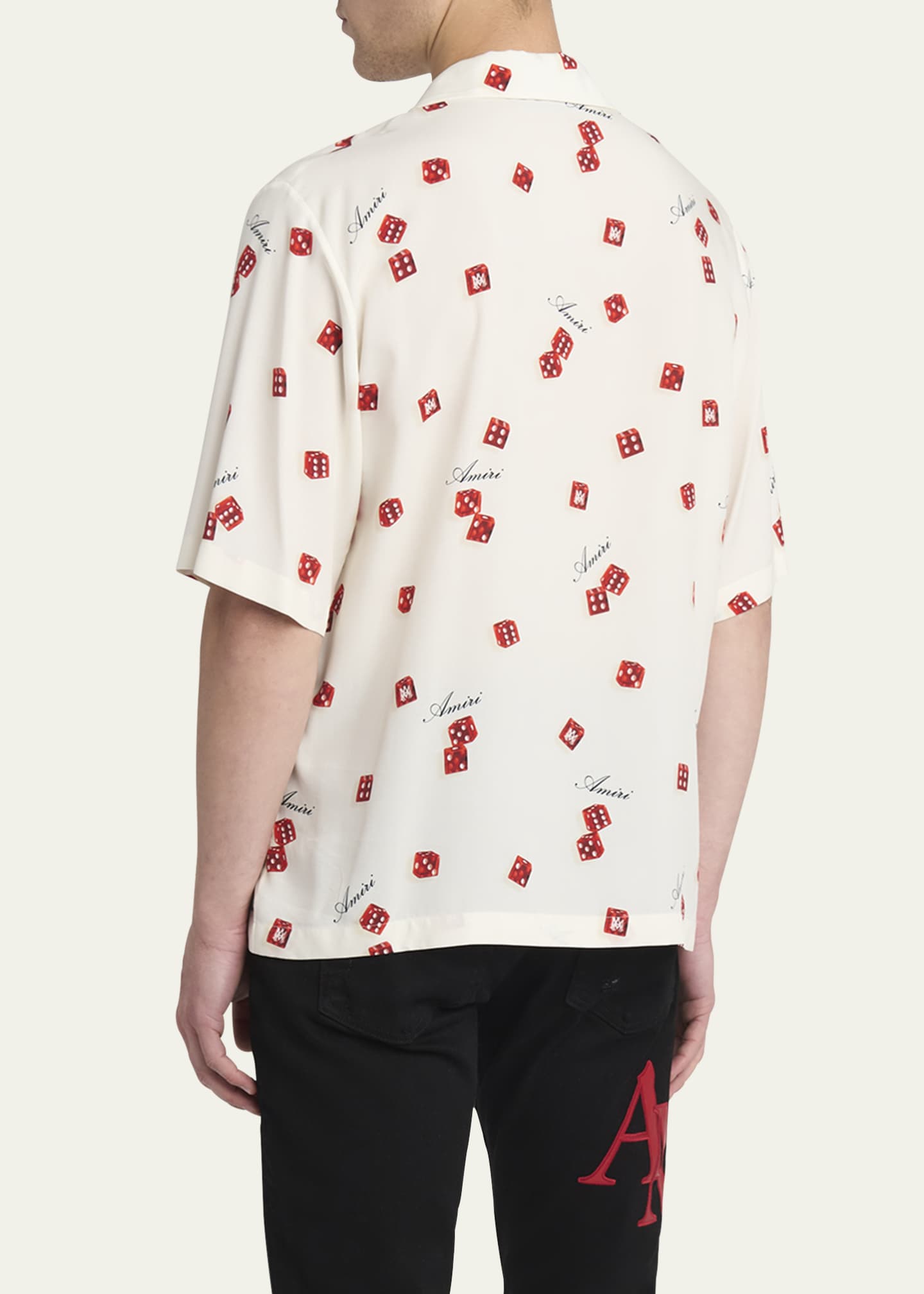 Amiri Men's Silk Dice Bowling Shirt Image 3 of 5